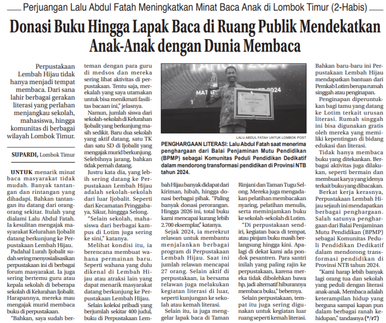 Donasi Buku Hingga Lapak Baca di Ruang Publik Mendekatkan Anak-Anak dengan Dunia Membaca