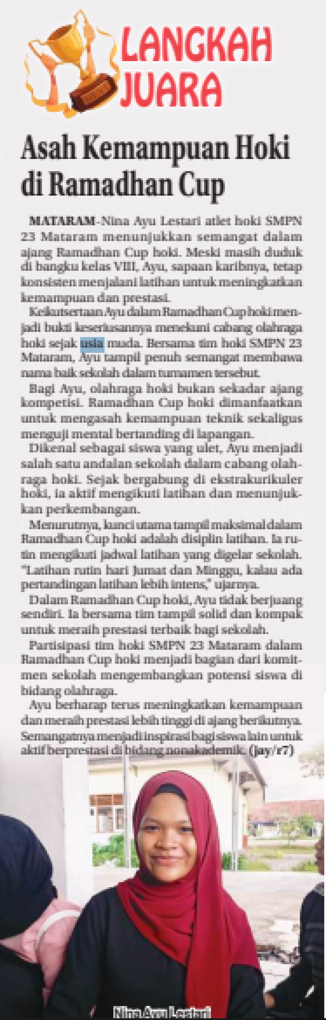 Asah Kemampuan Hoki di Ramadan Cup