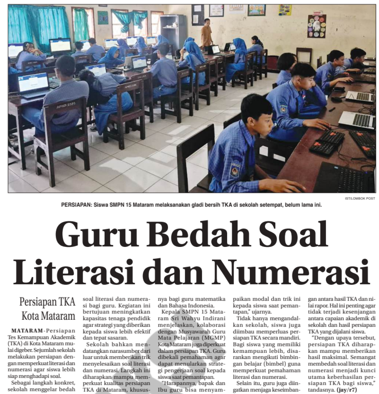 Guru Bedah Soal Literasi dan Numerasi