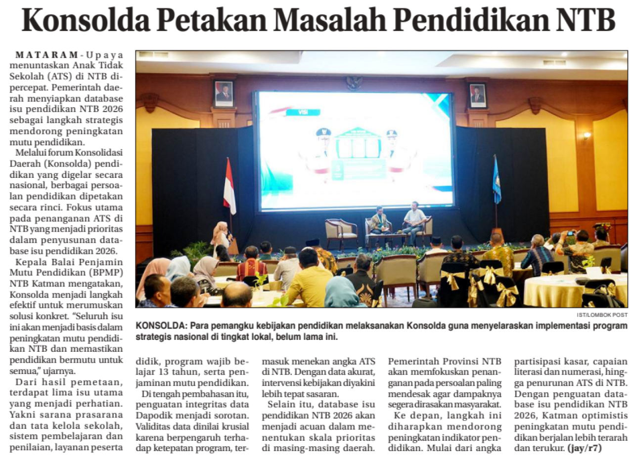 Konsolda Petakan Masalah Pendidikan NTB