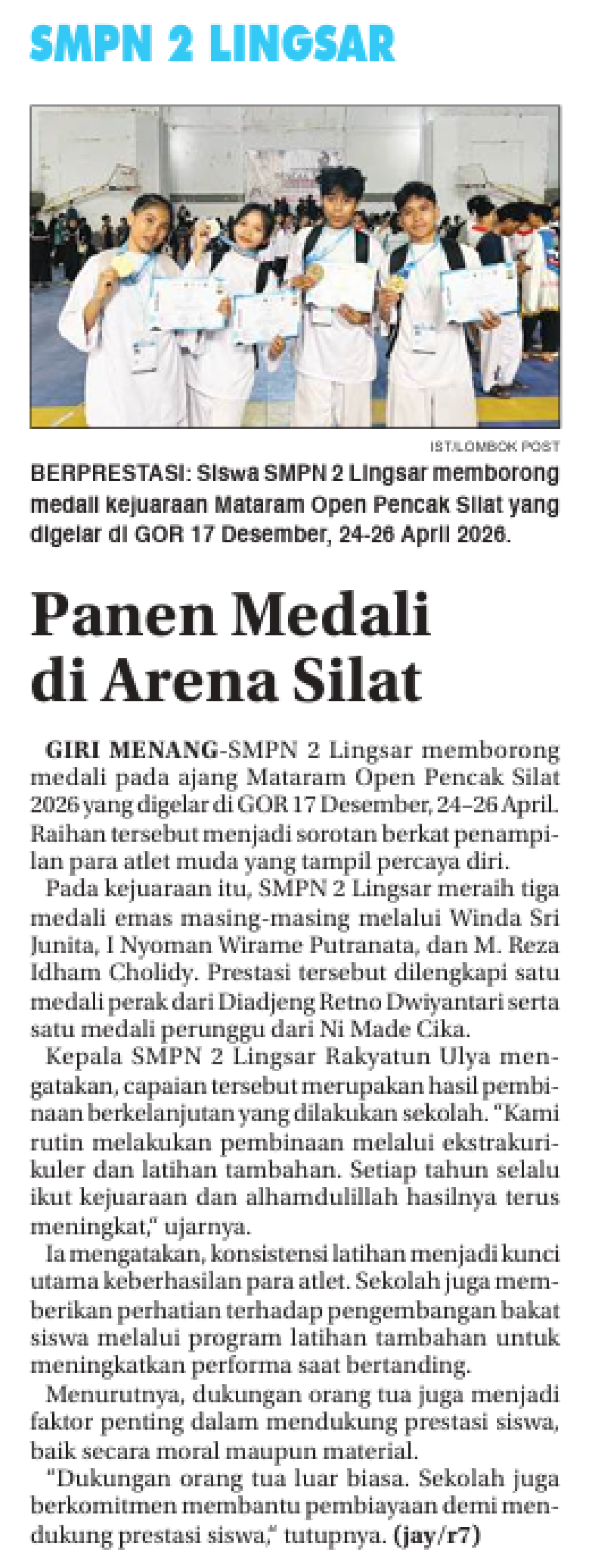 Panen Medali di Arena Silat