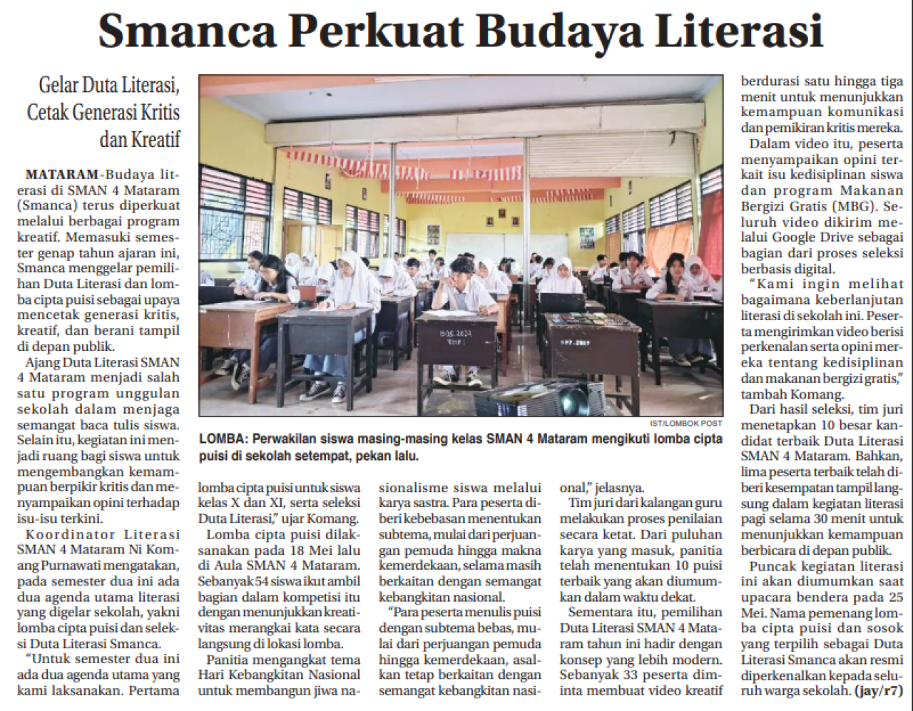 Smanca Perkuat Budaya Literasi