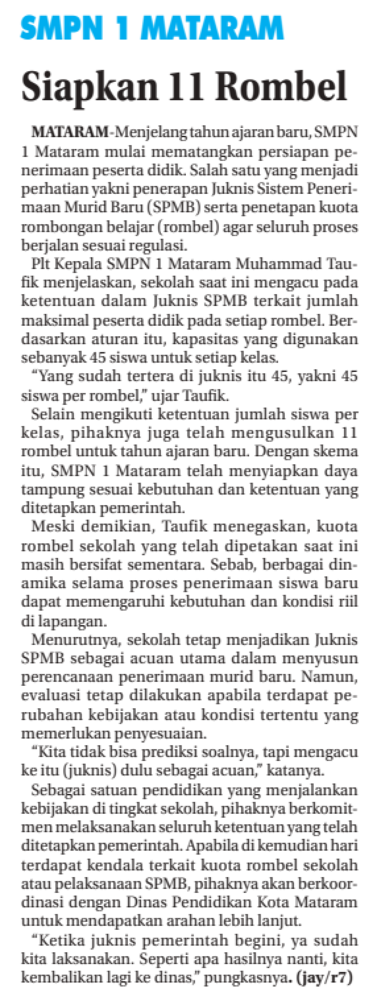 Siapkan 11 Rombel