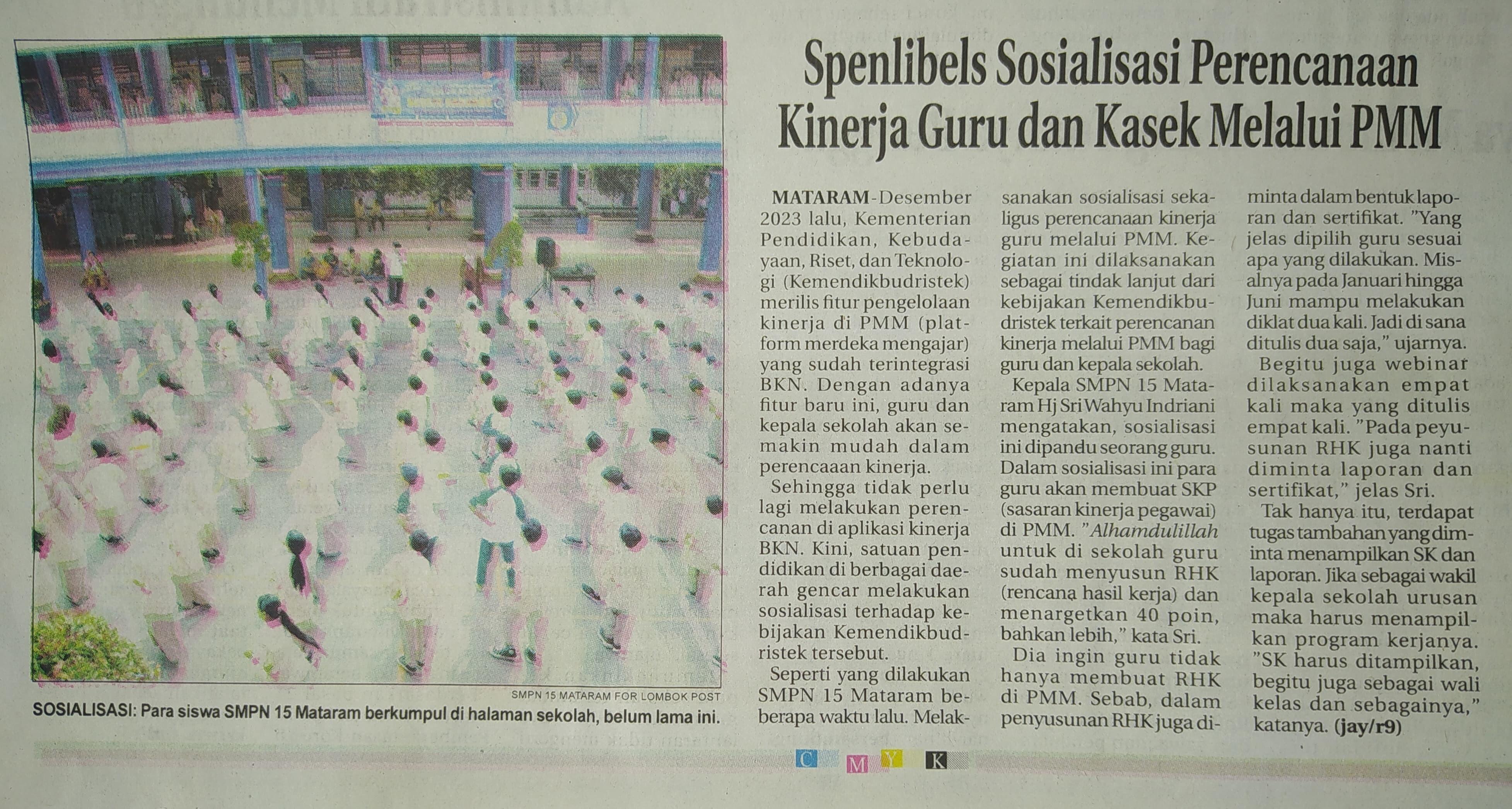 Spenlibels Sosialisasi Perencanaan Kinerja Guru dan Kasek Melalui PMM