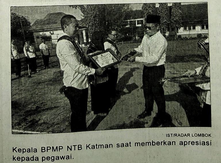 BPMP NTB Berikan Apresiasi untuk Pegawai Berprestasi