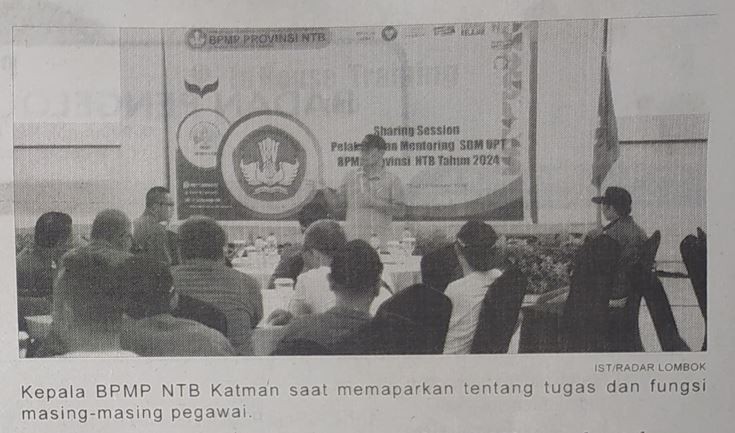 BPMP NTB Gelar In House Training