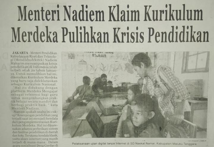 Menteri Nadiem Klaim Kurikulum Merdeka Pulihkan Krisis Pendidikan