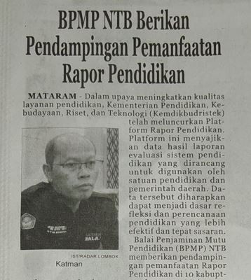 BPMP NTB Berikan Pendampingan Pemanfaatan Rapor Pendidikan