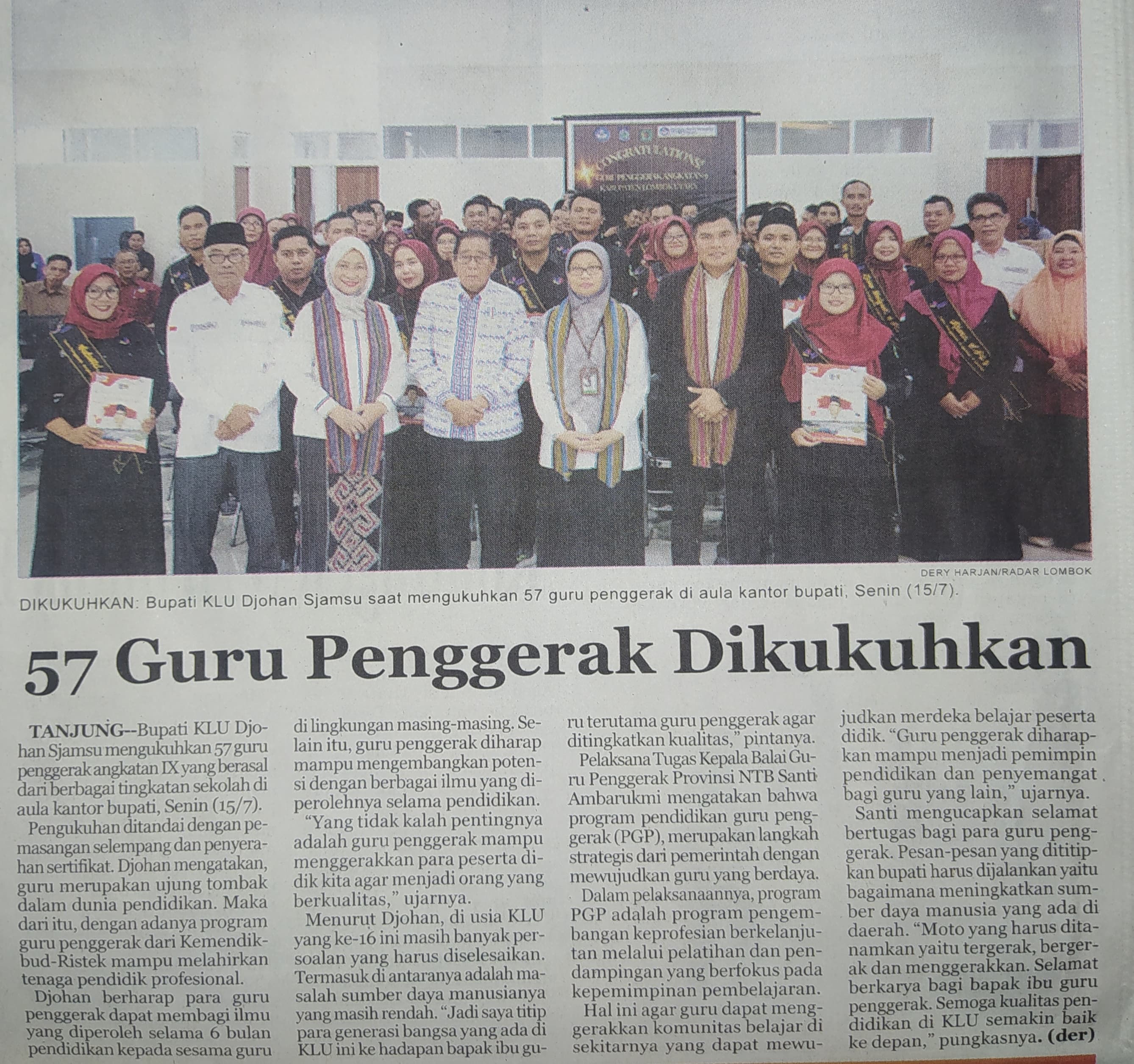 57 Guru Penggerak Dikukuhkan