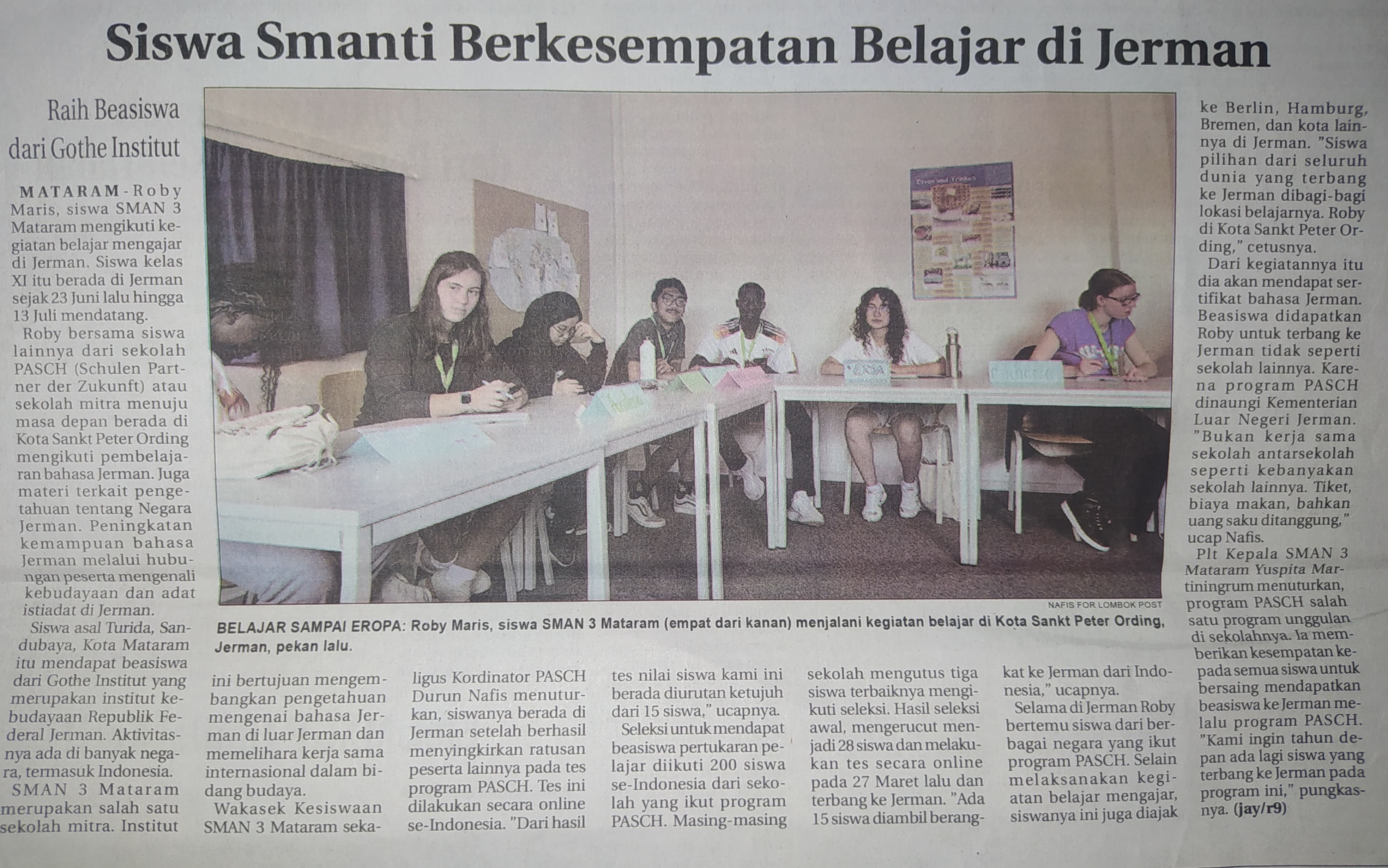 Siswa Smanti Berkesempatan Belajar di Jerman