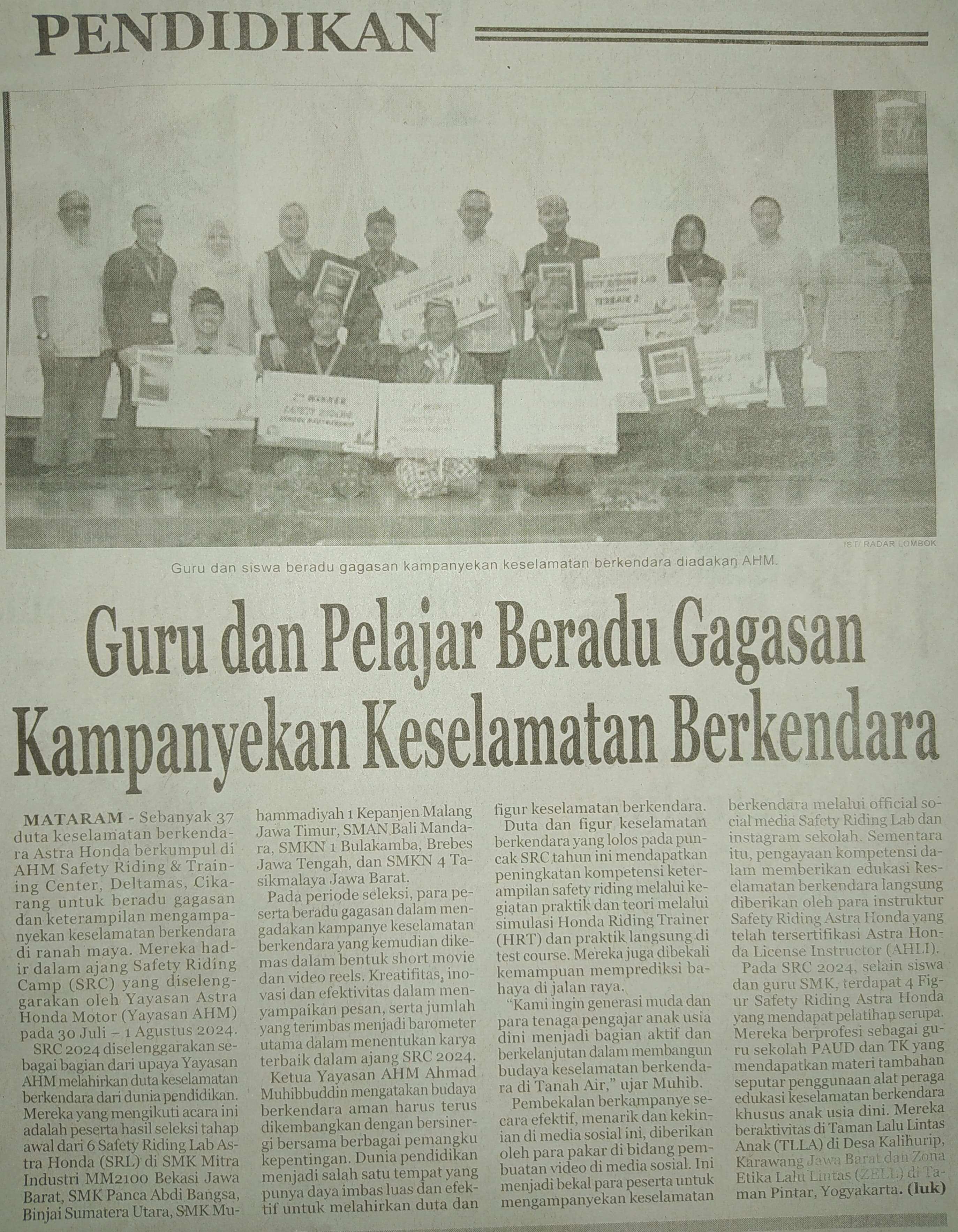 Guru dan Pelajar Beradu Gagasan Kampanyekan Keselamatan Berkendara
