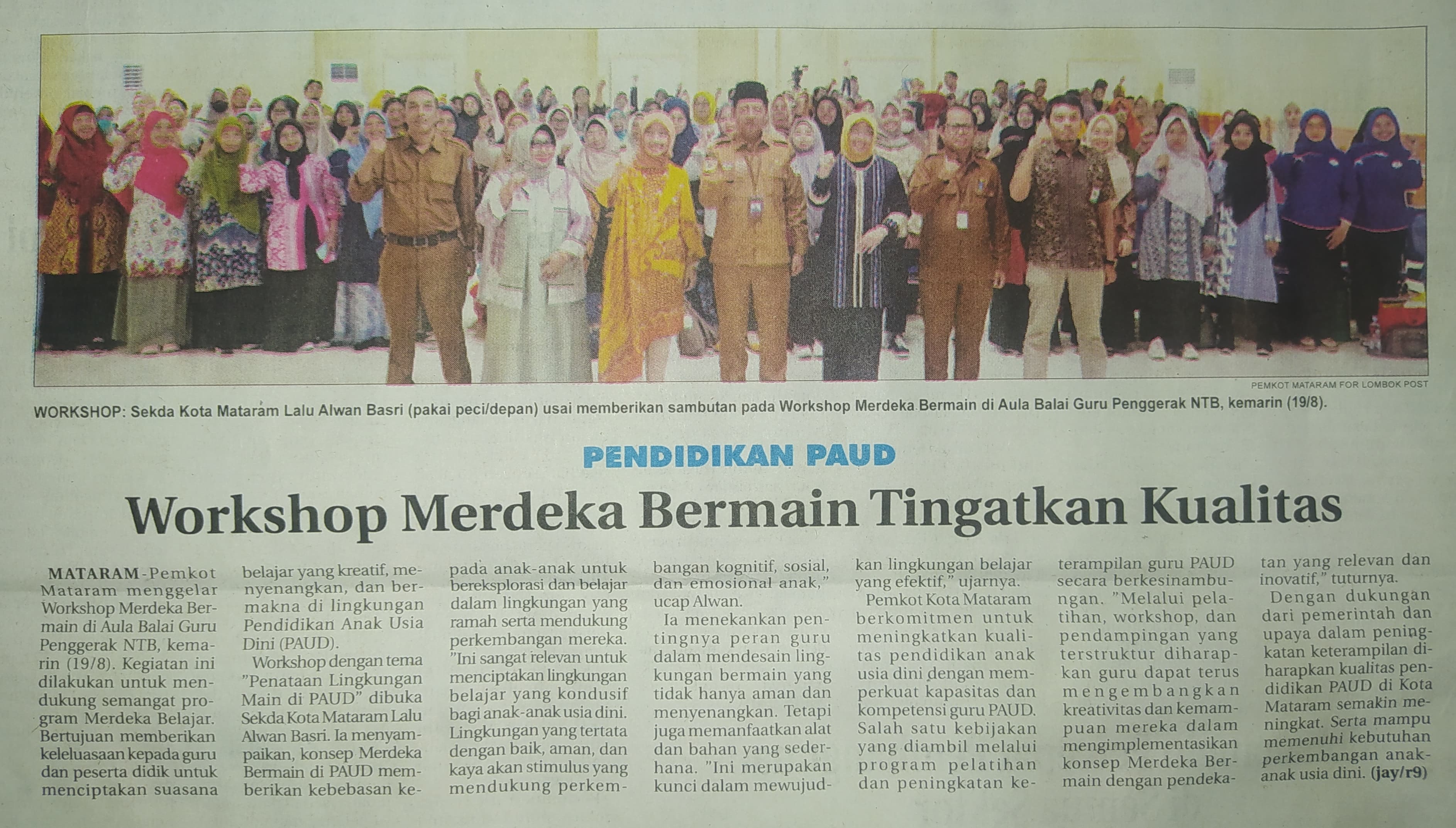 Workshop Merdeka Bermain Tingkatkan Kualitas