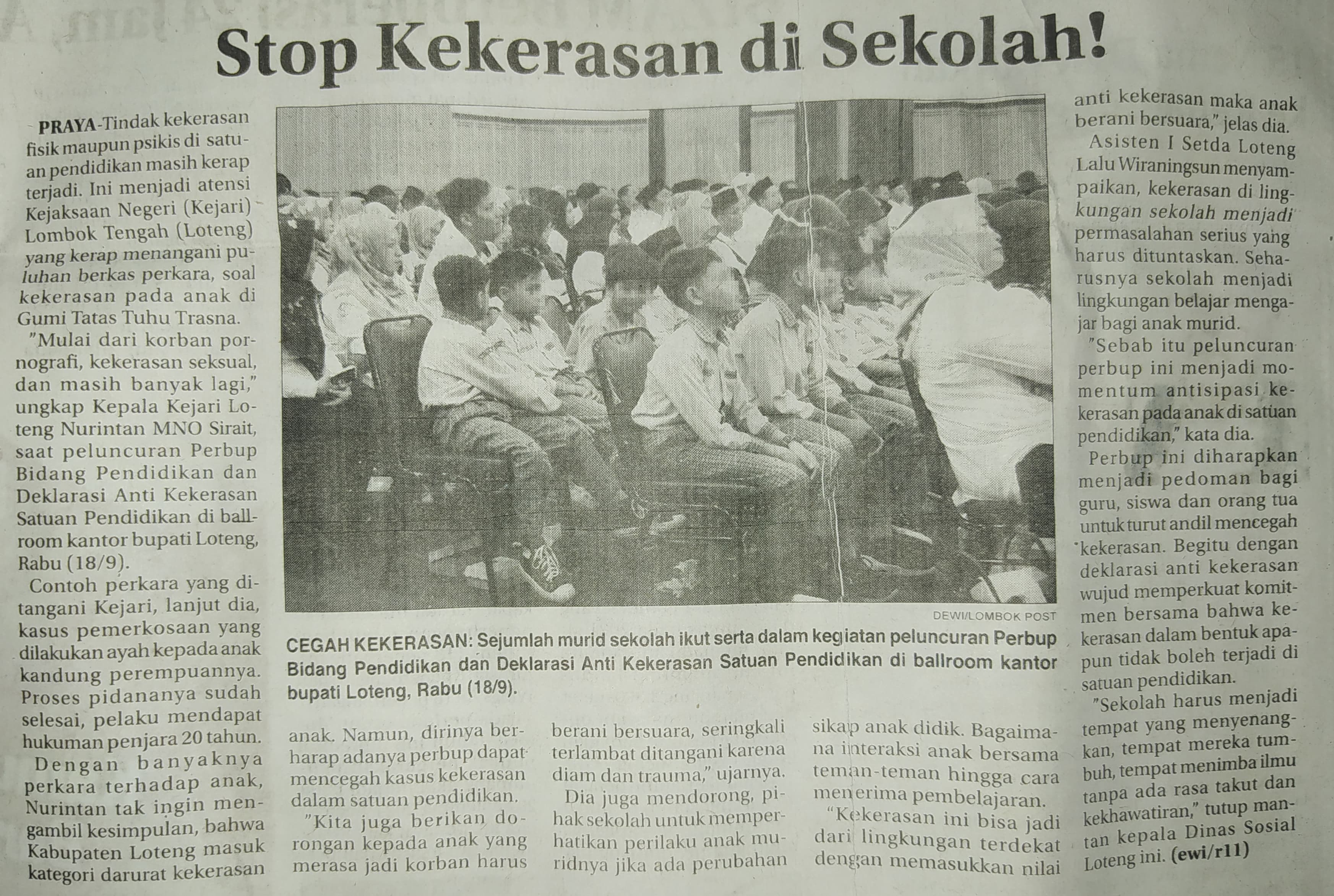 Stop Kekerasan di Sekolah !