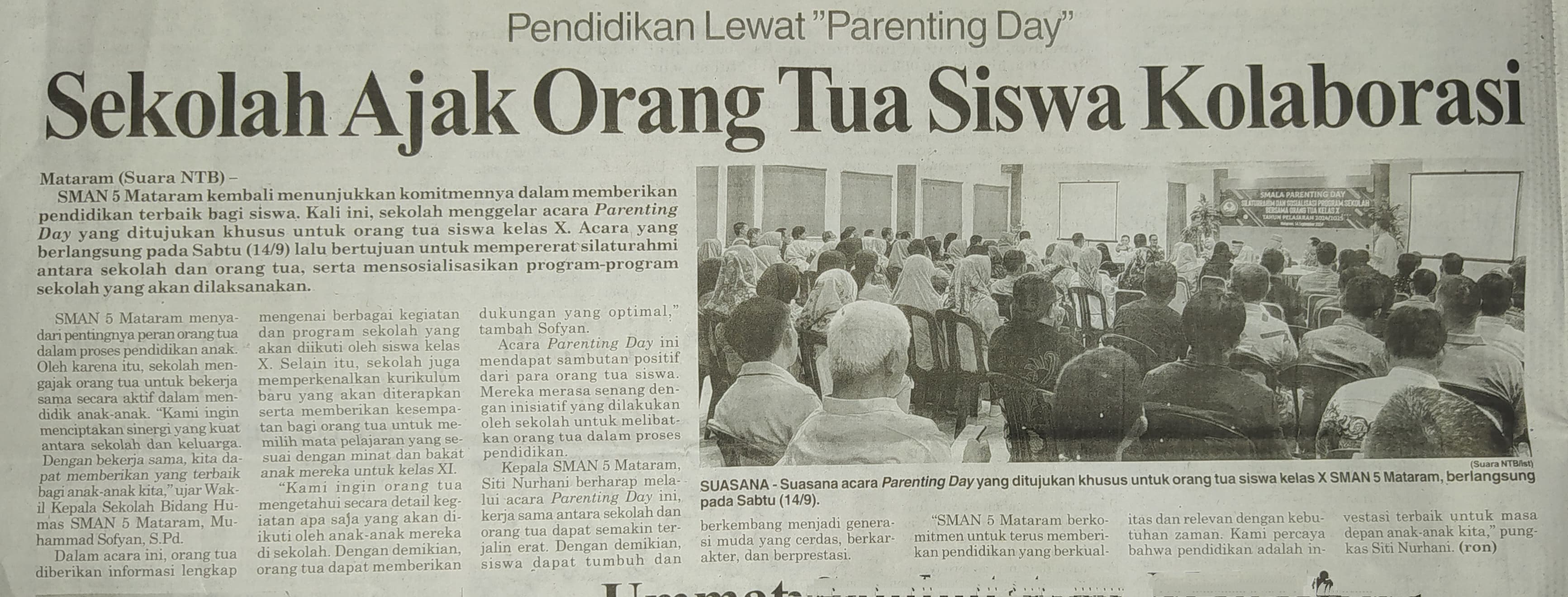 Pendidikan Lewat "Parenting Day", Sekolah Ajak Orang Tua Siswa Kolaborasi