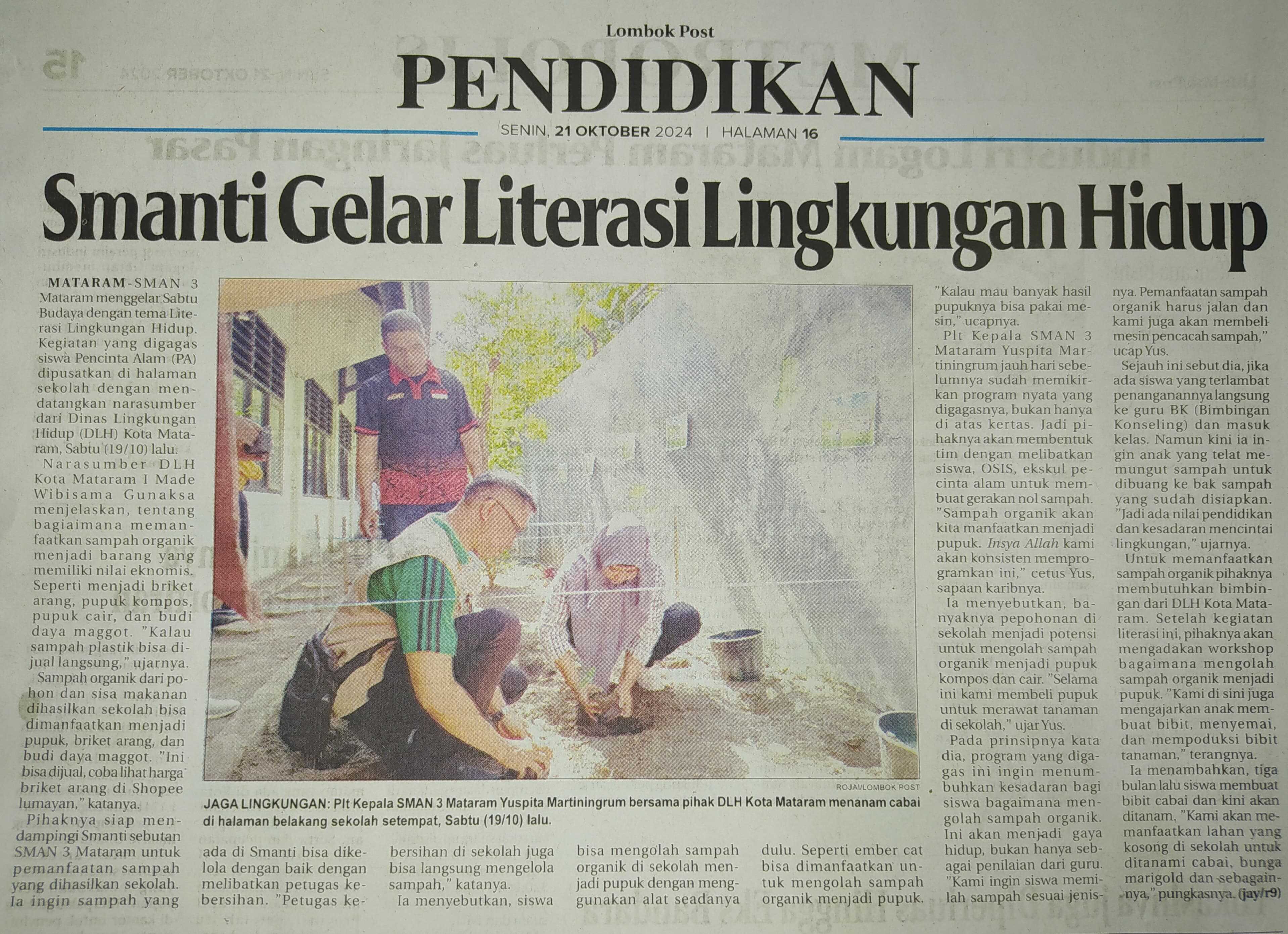 Smanti Gelar Literasi Lingkungan Hidup