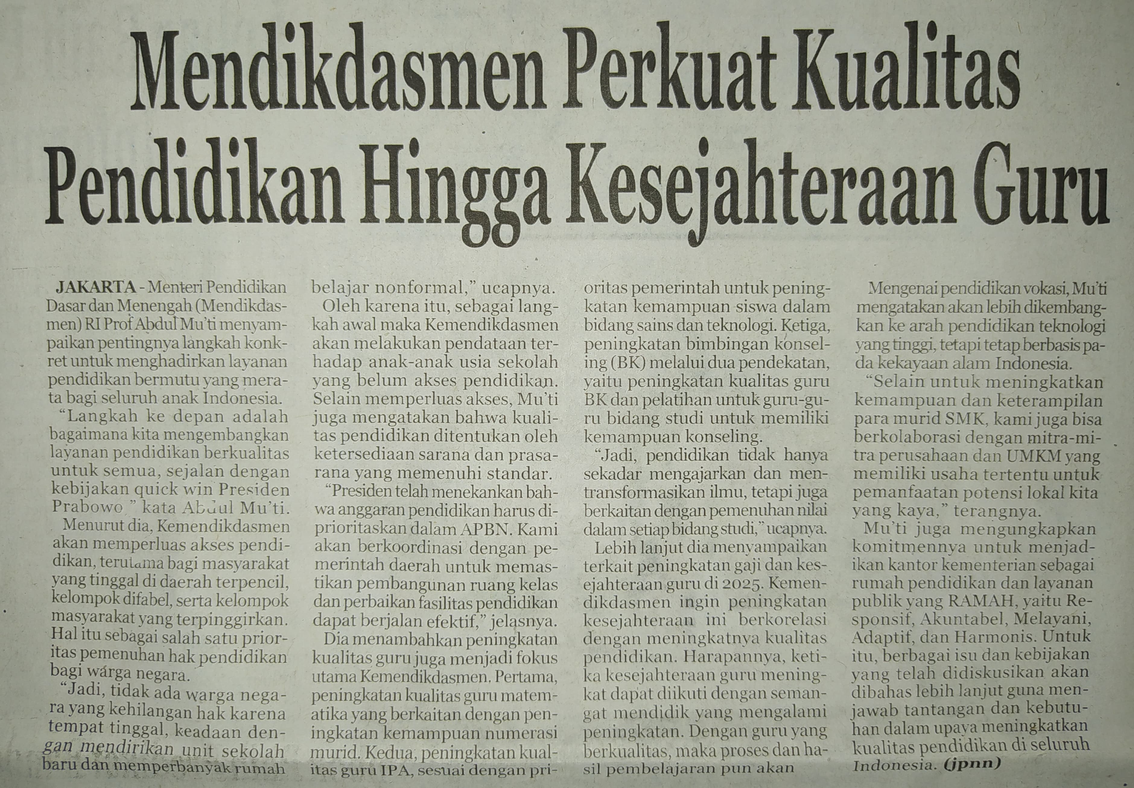 Mendikdasmen Perkuat Kualitas Pendidikan Hingga Kesejahteraan Guru