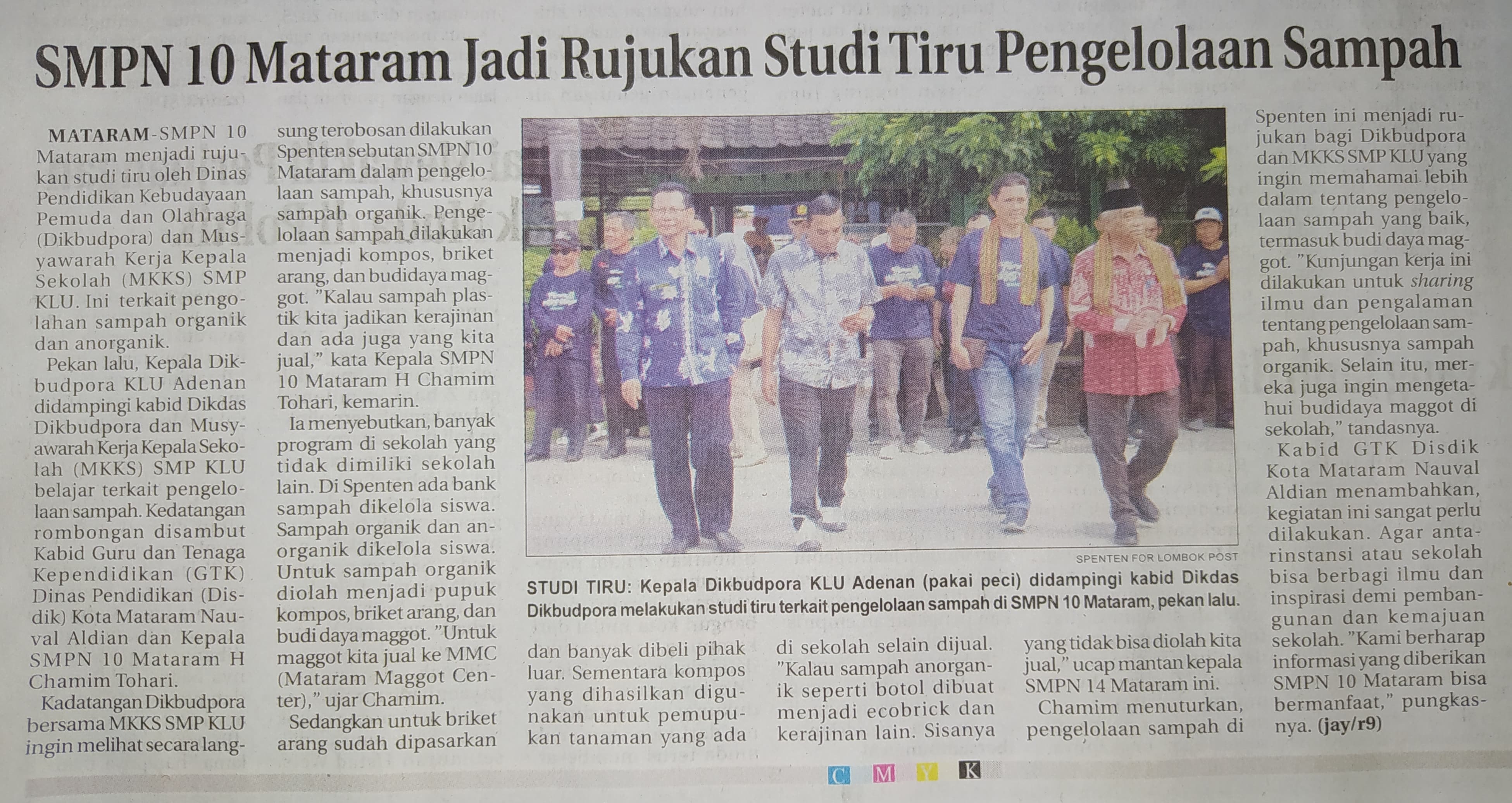 SMPN 10 Mataram Jadi Rujukan Studi Tiru Pengelolaan Sampah
