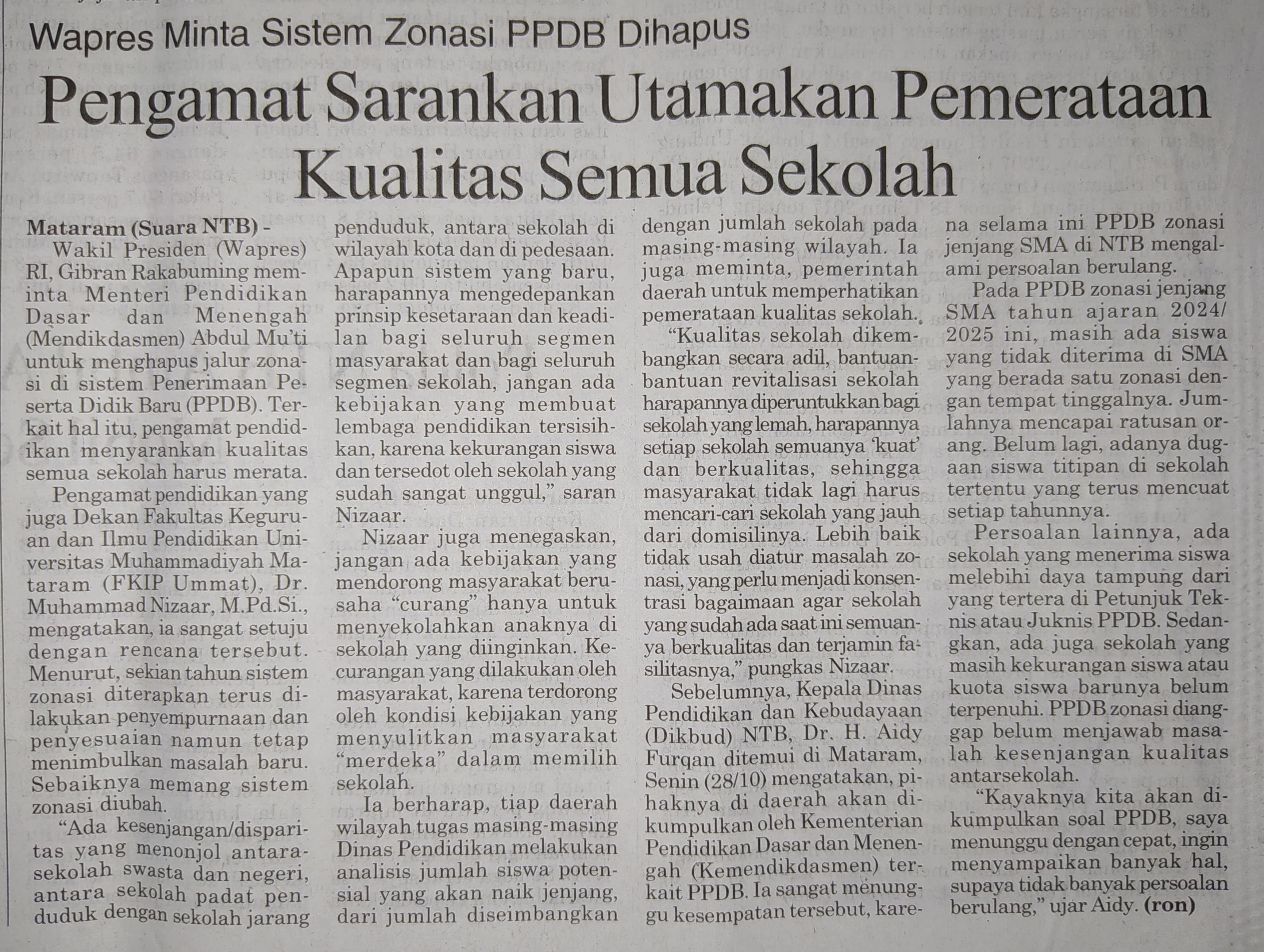Wapres Minta Sistem Zonasi PPDB Dihapus, Pengamat Sarankan Utamakan Pemerataan Kualitas Semua Sekolah