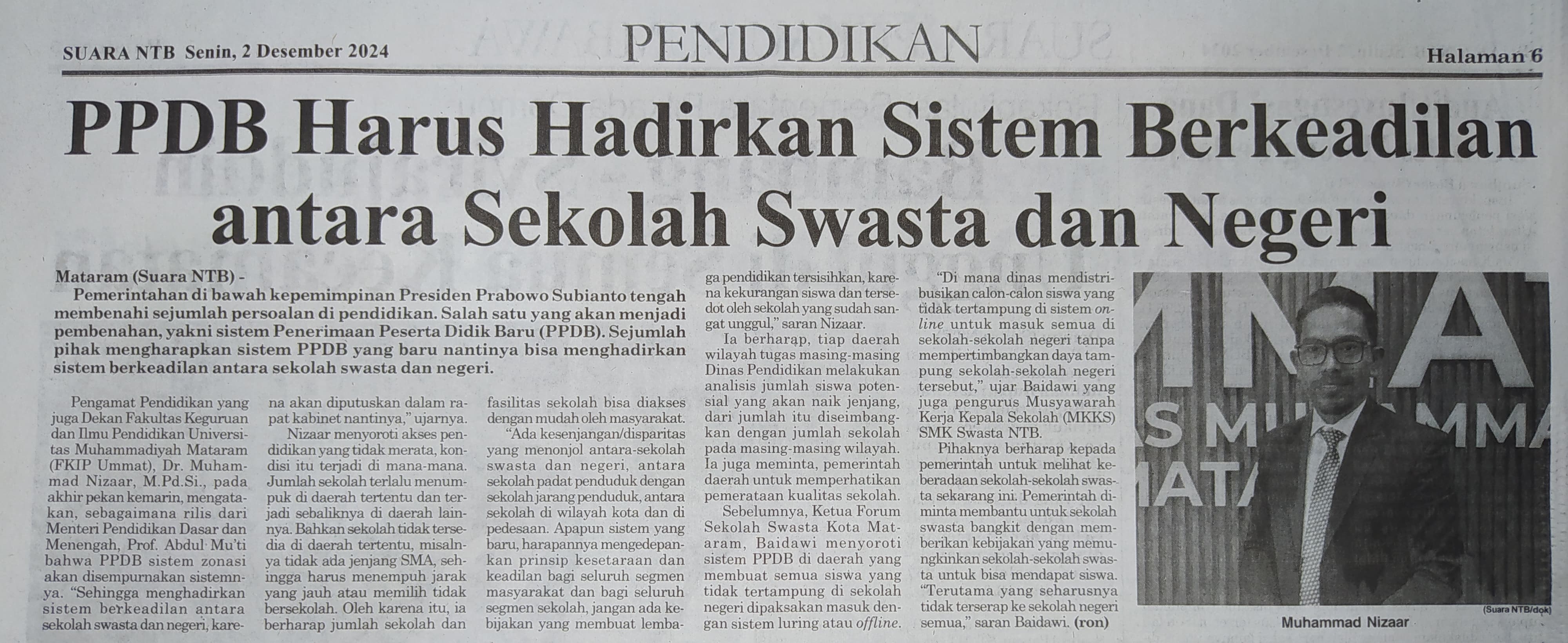 PPDB Harus Hadirkan Sistem Berkeadilan antara Sekolah Swasta dan Negeri