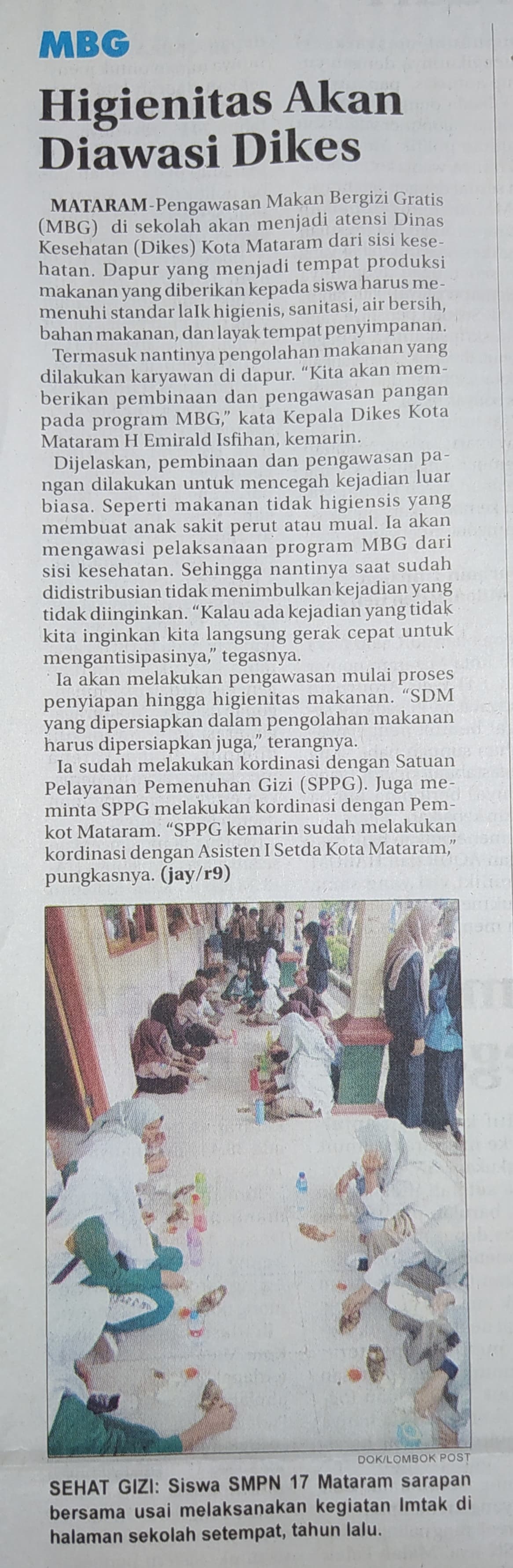Higienitas Akan Diawasi Dikes