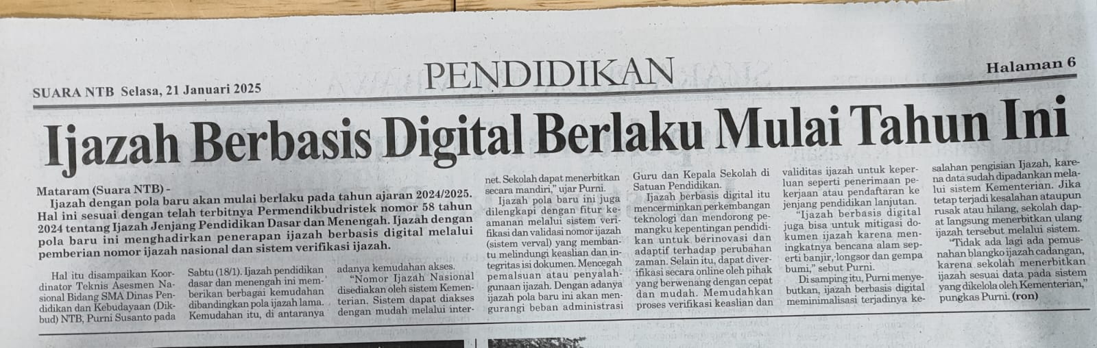 Ijazah Berbasis Digital Berlaku Mulai Tahun Ini