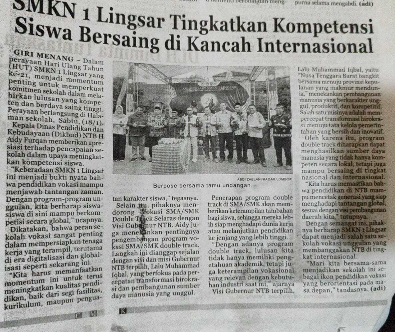 SMKN 1 Lingsar Tingkatkan Kompetensi Siswa Bersaing di Kancah Internasional