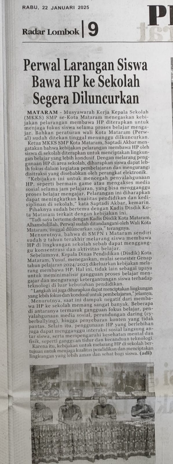Perwal Larangan Siswa Bawa HP ke Sekolah Segera Diluncurkan