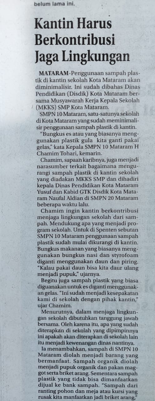Kantin Harus Berkontribusi Jaga Lingkungan