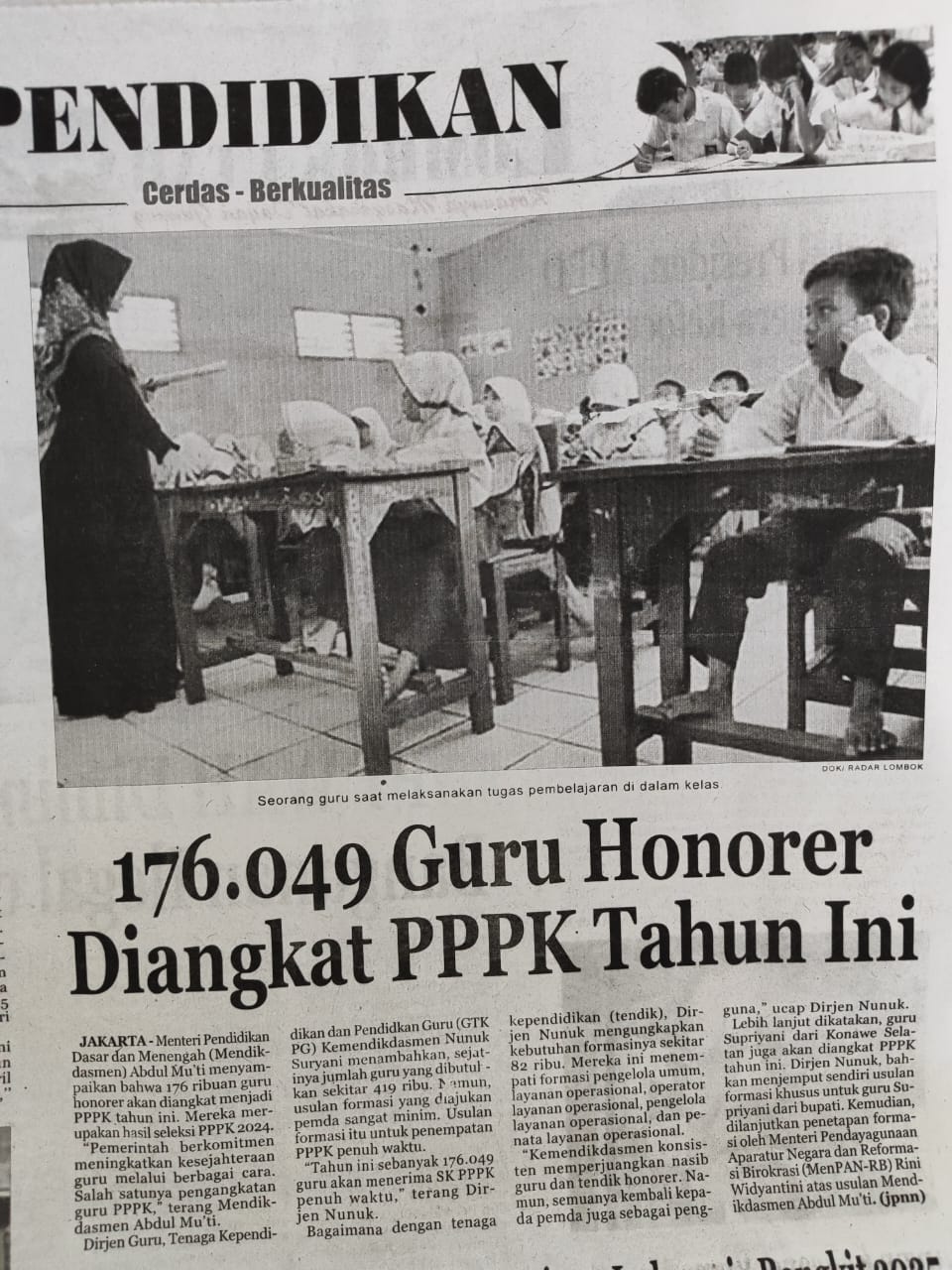 176.049 Guru Honorer Diangkat PPPK Tahun ini