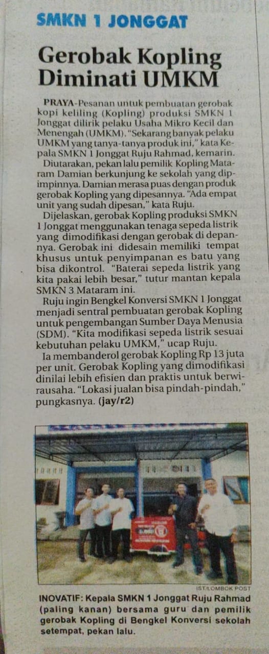 SMKN 1 Jonggat, Gerobak Kopling Diminati UMKM