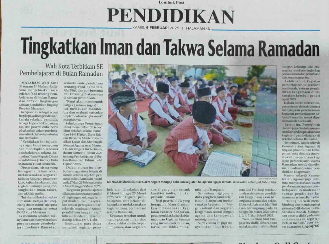 Tingkatkan Iman Dan Takwa Selama Ramadan