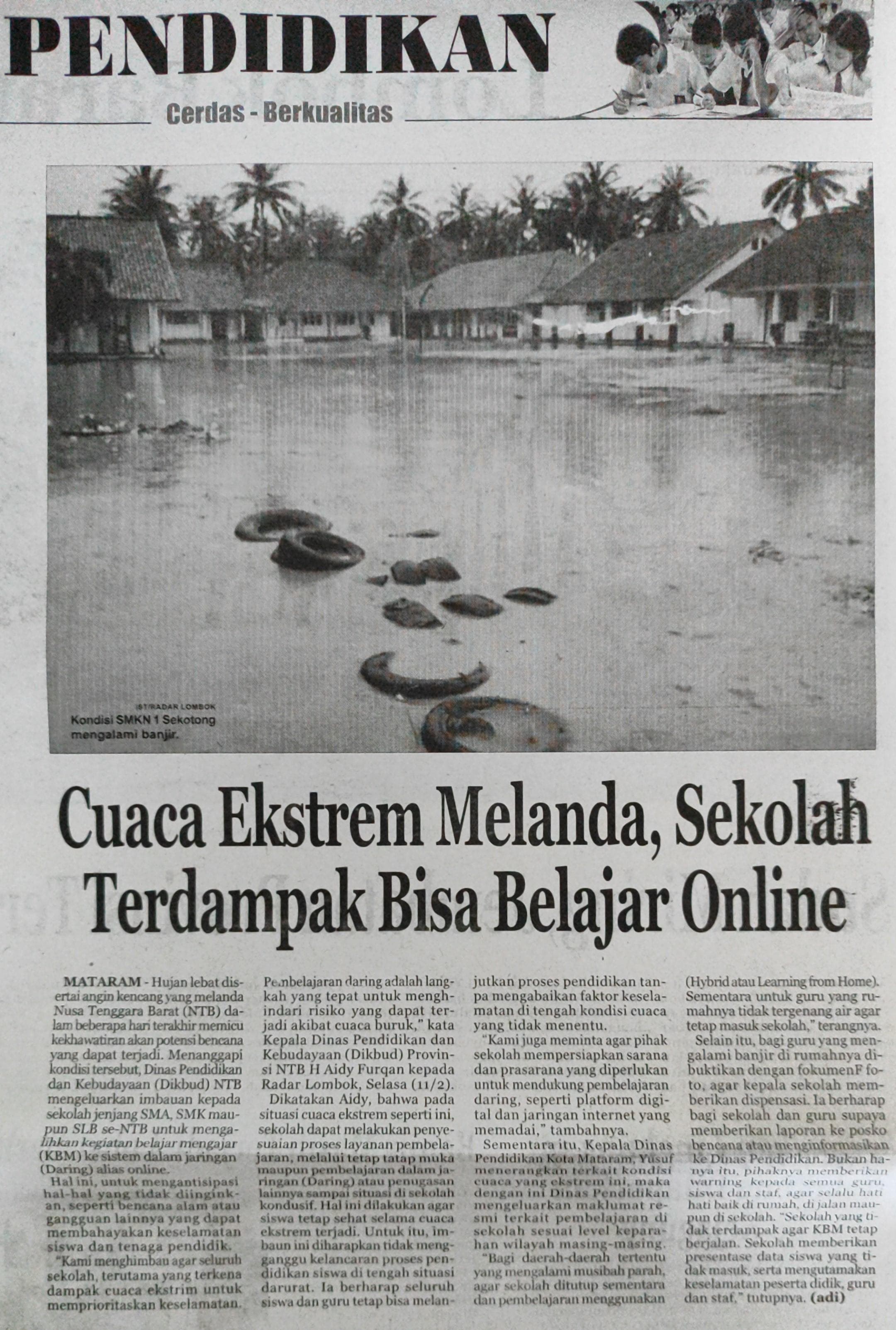 Cuaca Ekstrem Melanda, Sekolah Terdampak Bisa Belajar Online