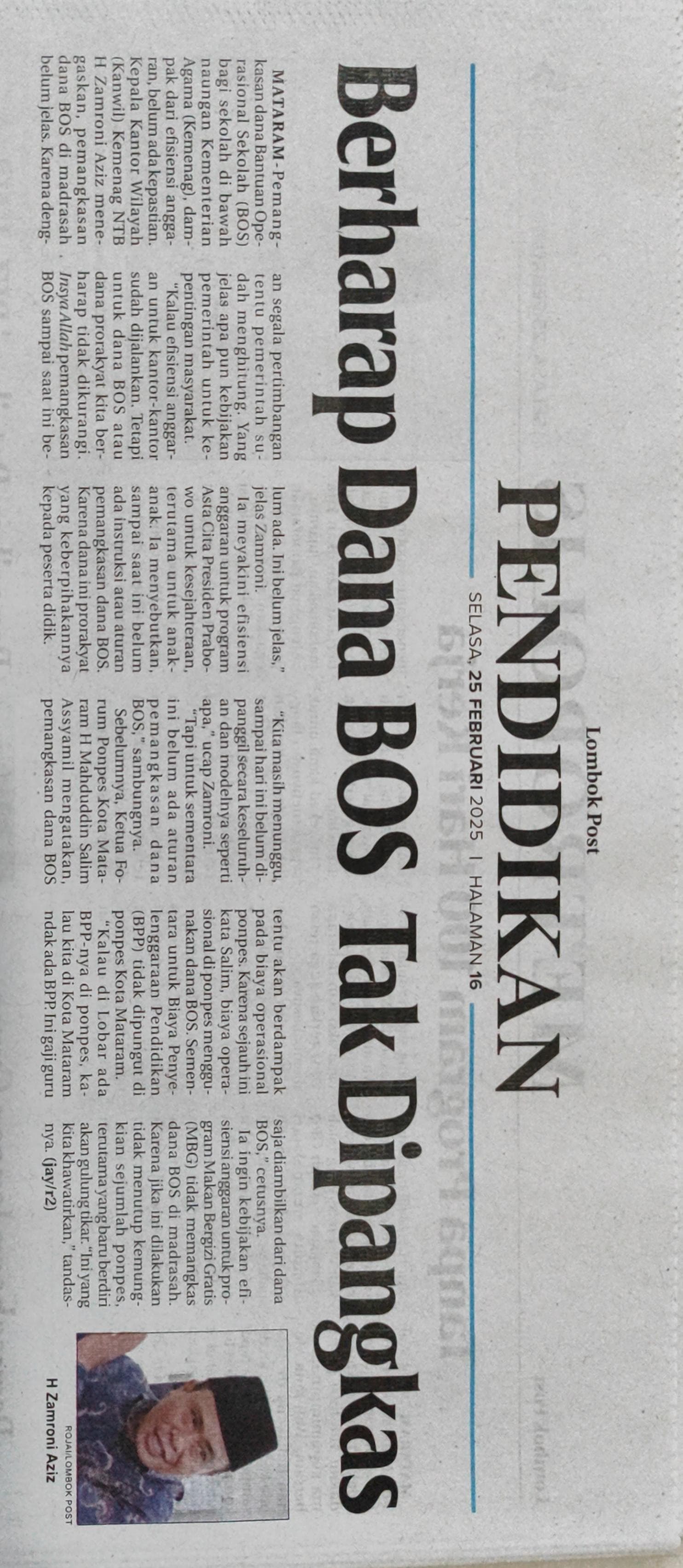 Berharap Dana BOS Tak Dipangkas