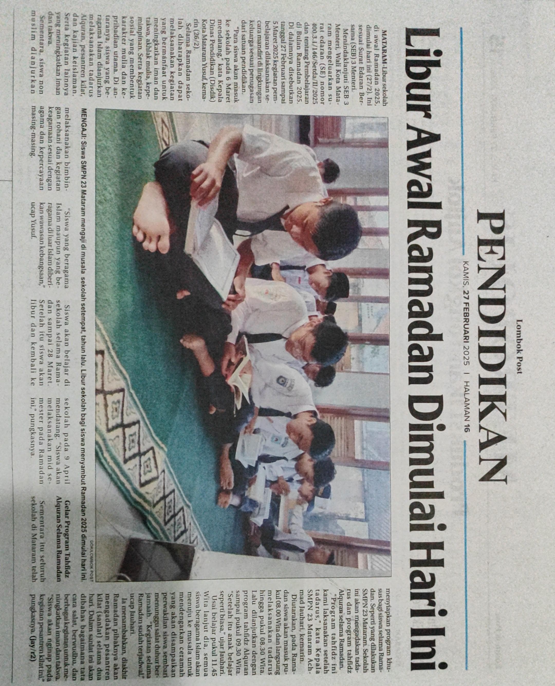 Libur Awal Ramadan Dimulai Hari Ini