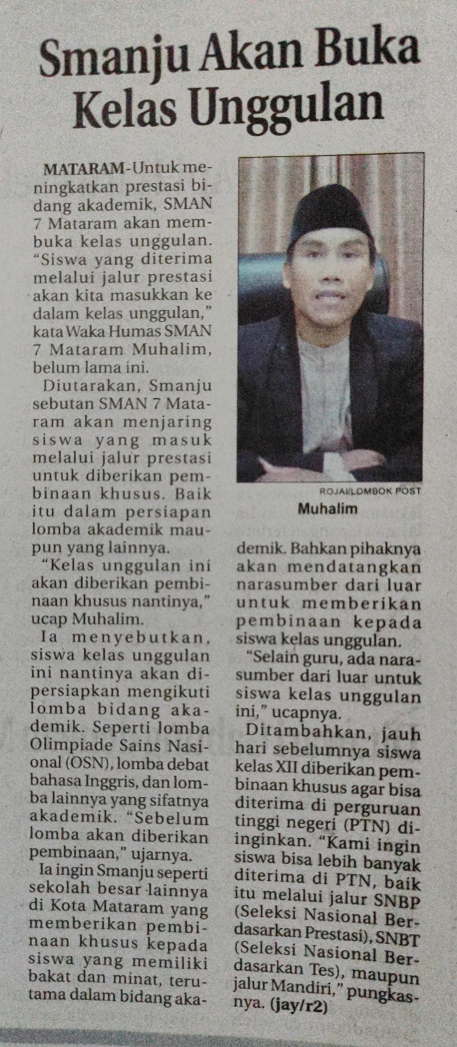 Smanju Akan Buka Kelas Unggulan