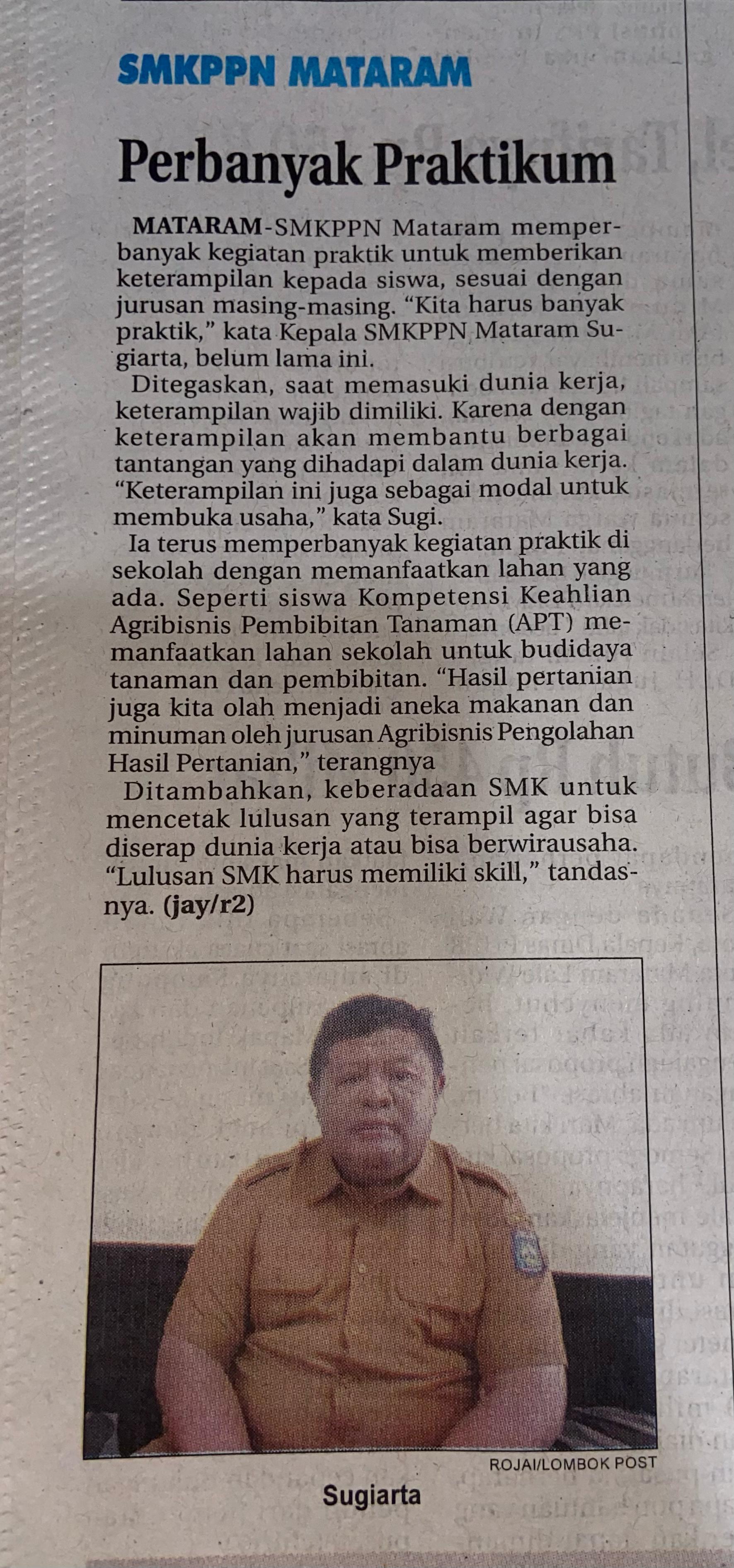 SMKPPN Mataram, Perbanyak Praktikum