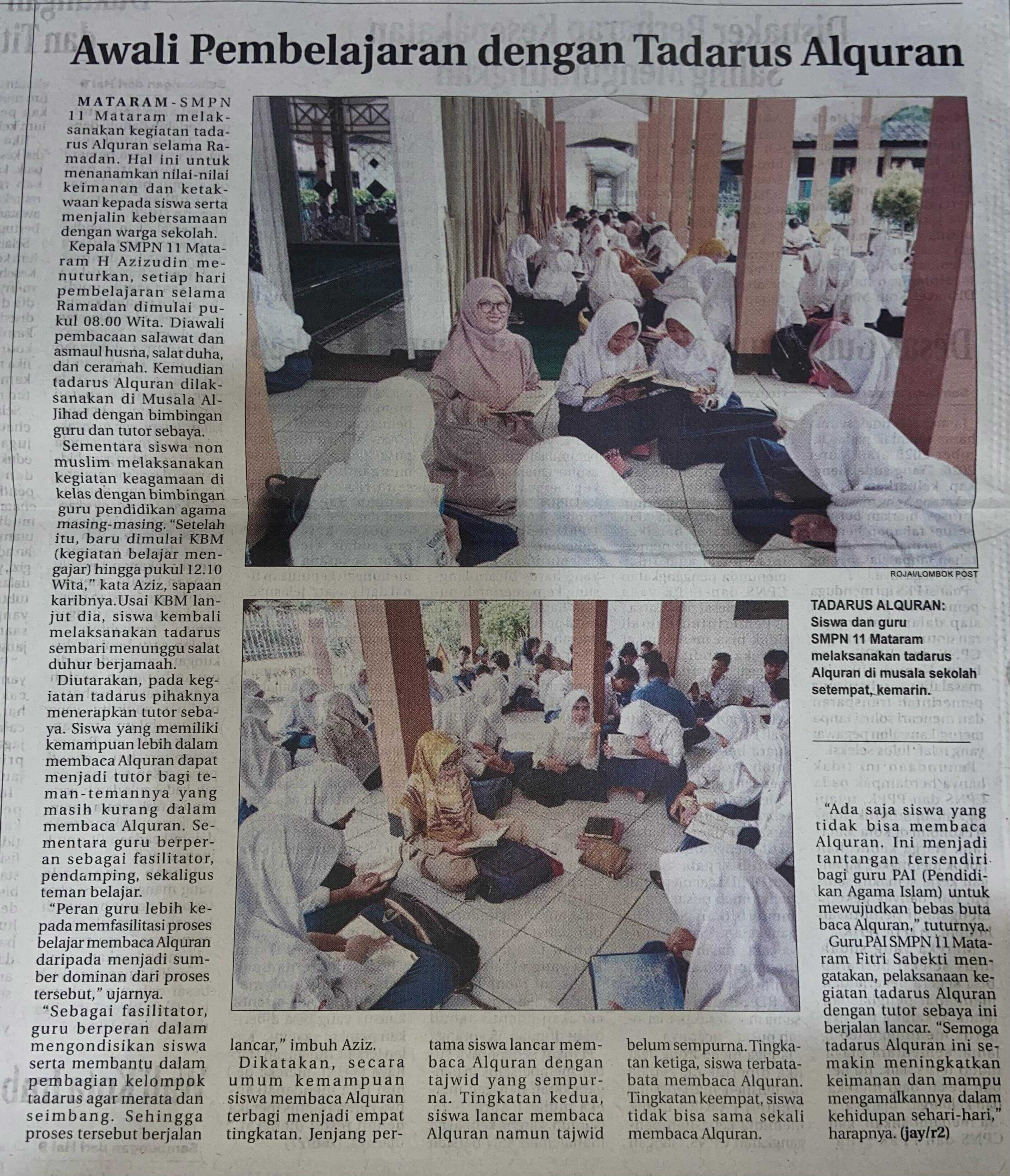 Awali Pembelajaran Dengan Tadarus Alquran