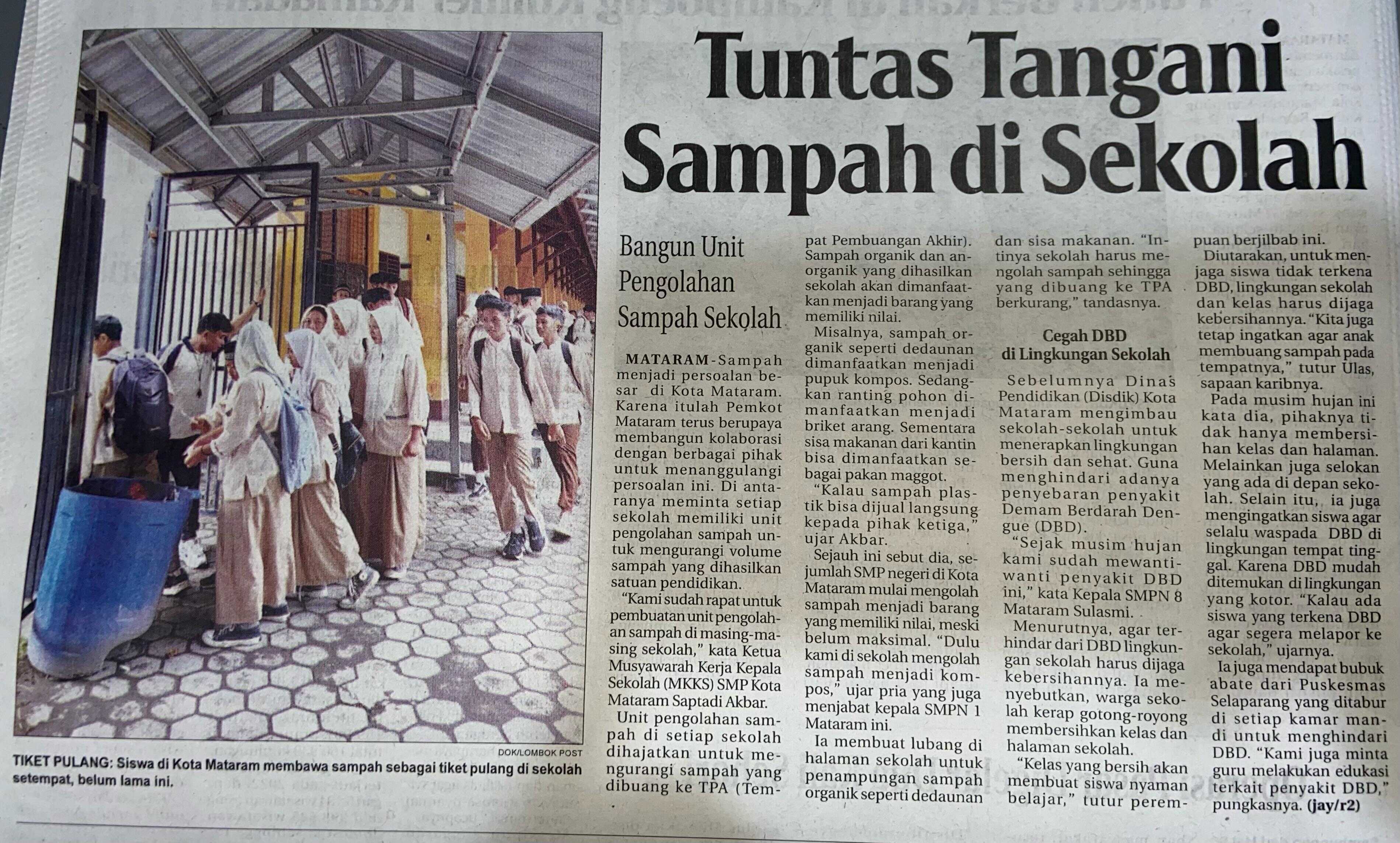 Tuntas Tangani Sampah Di Sekolah