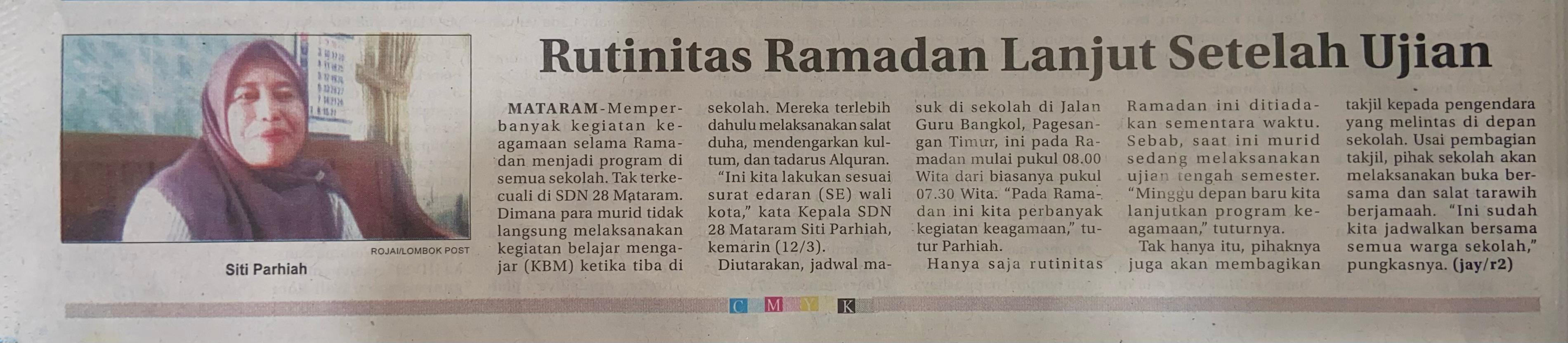 Rutinitas Ramadan Lanjut Setelah Ujian