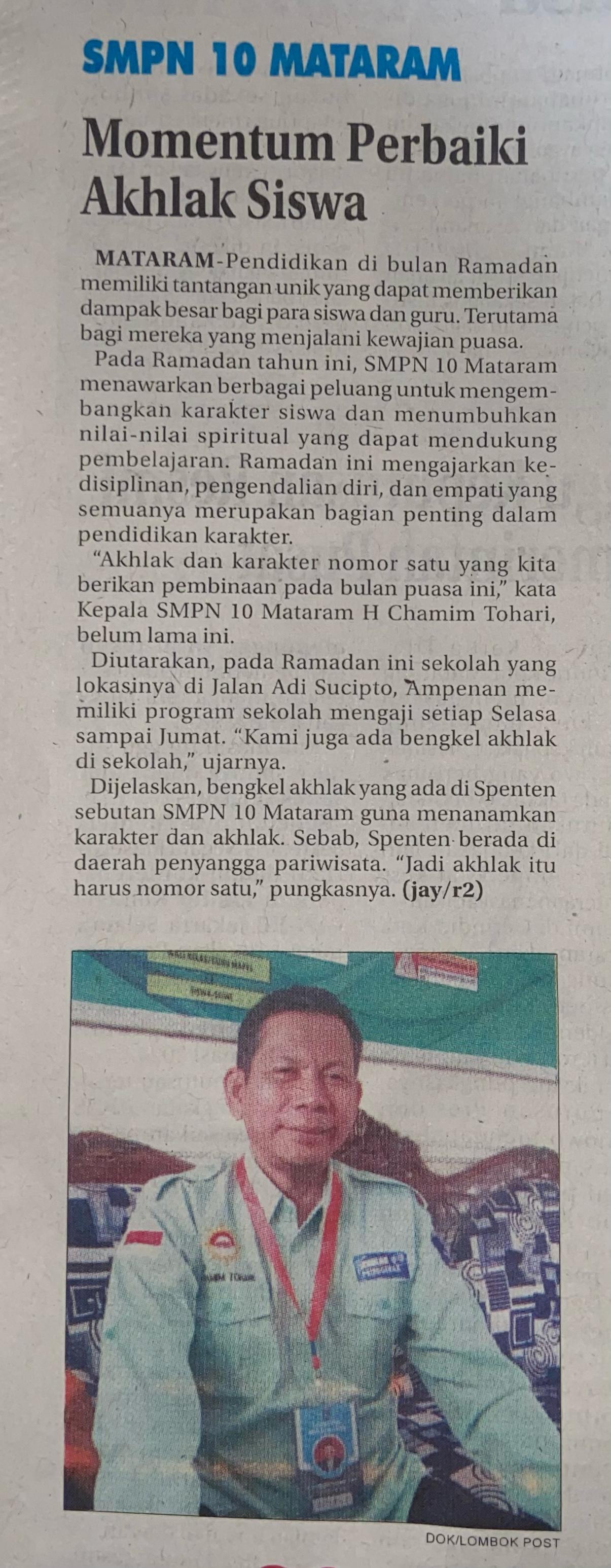 Momentum Perbaiki Akhlak Siswa