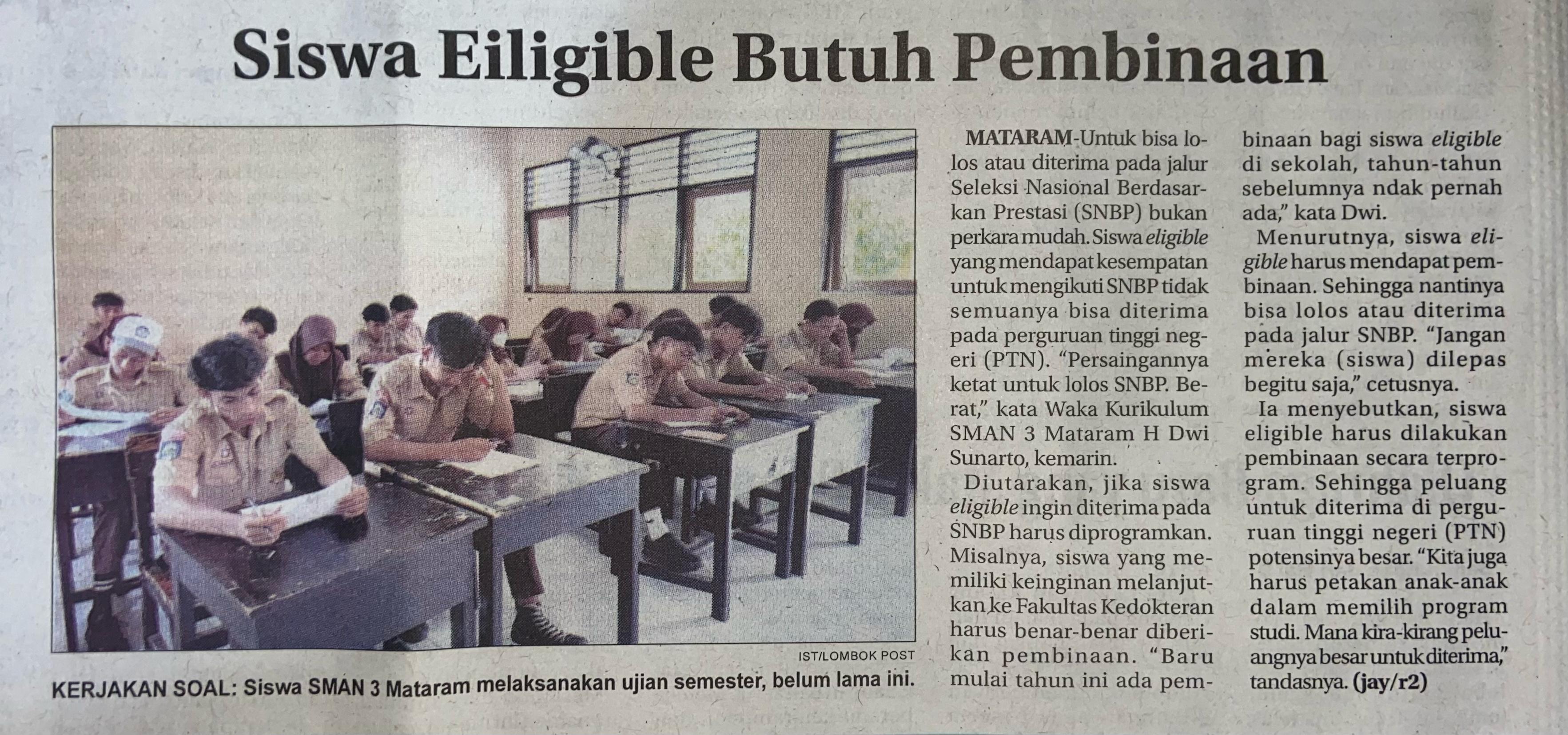 Siswa Eiligible Butuh Pembinaan