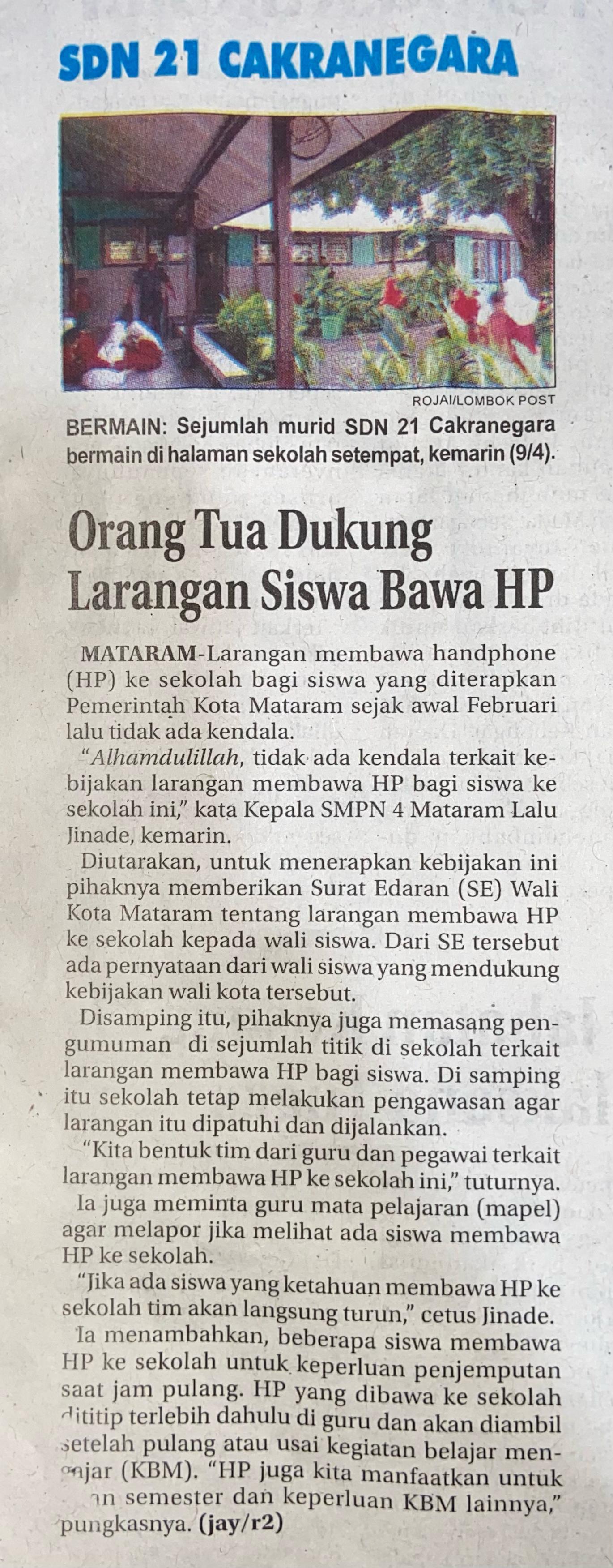 Orang Tua Dukung Larangan Siswa Bawa HP