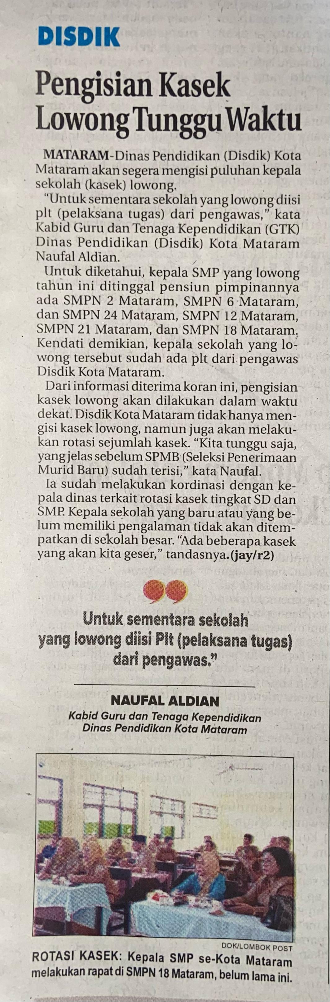 Pengisian Kasek Lowong Tunggu Waktu