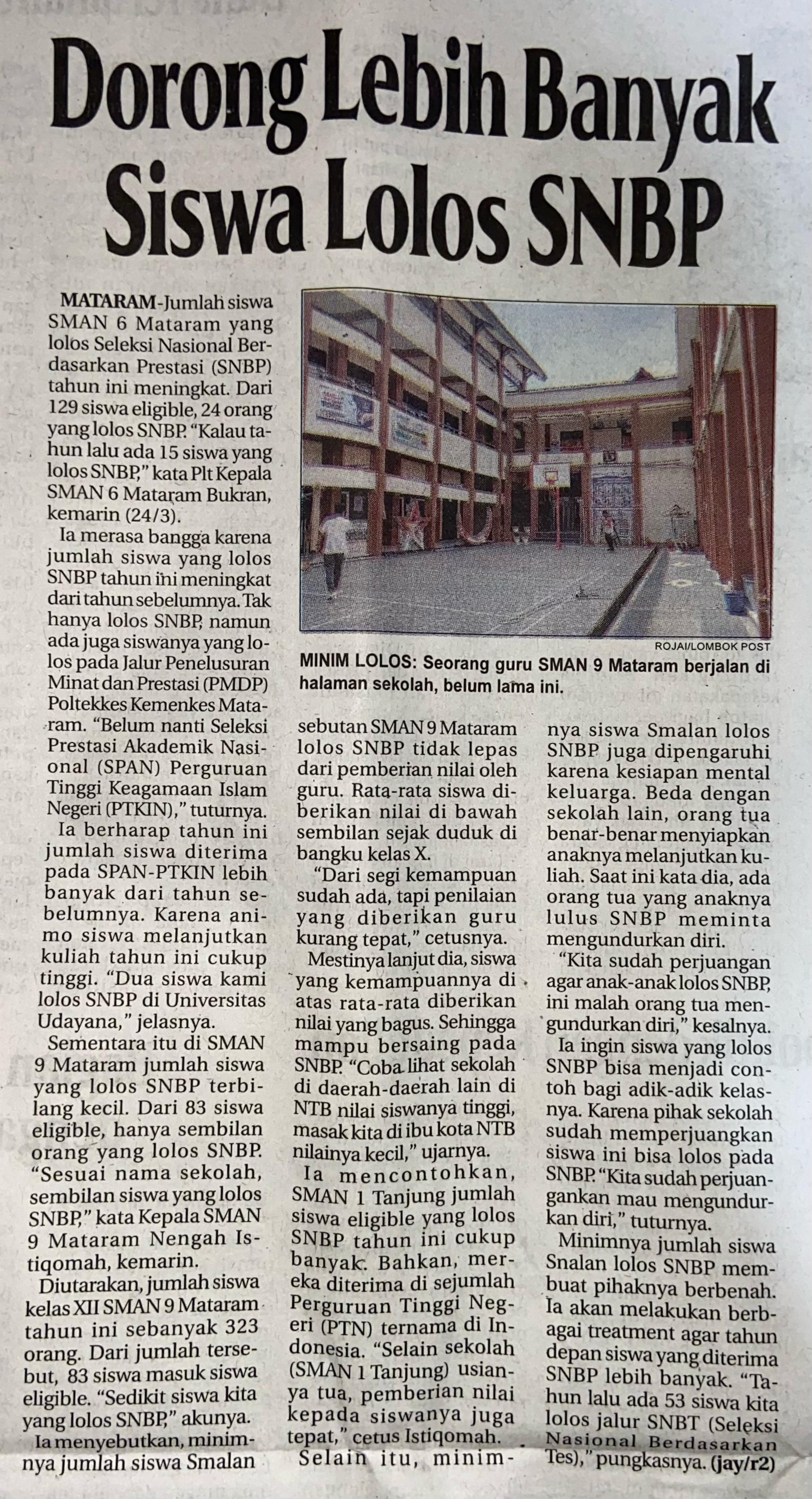 Dorong Lebih Banyak Siswa Lolos SNBP