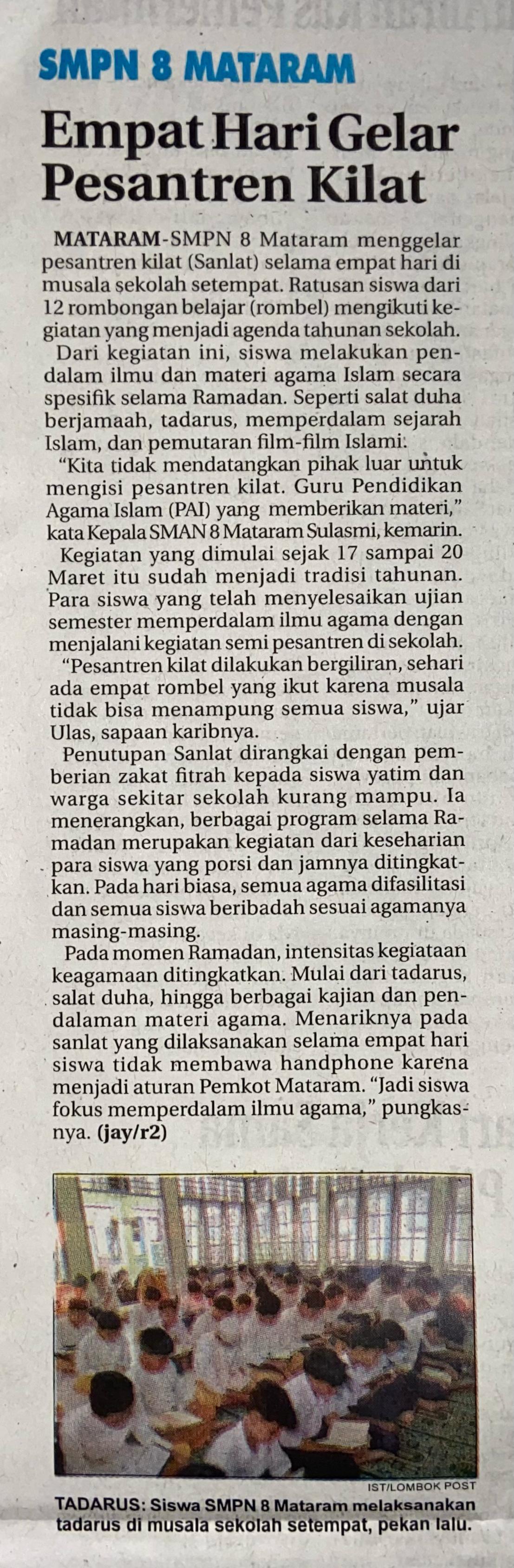 Empat Hari Gelar Pesantren Kilat