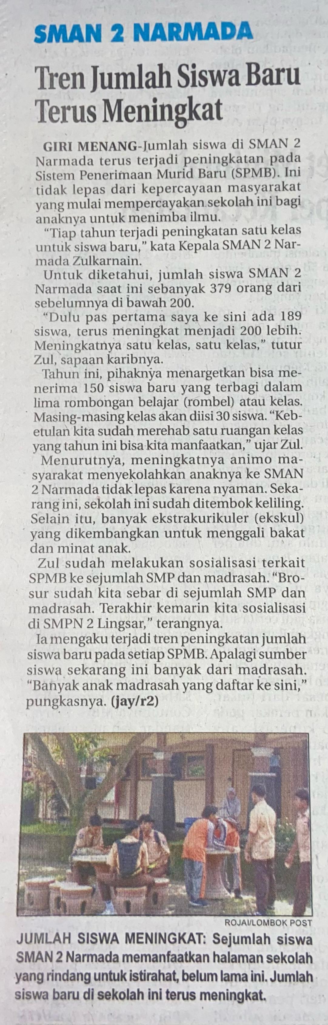 Tren Jumlah Siswa Baru Terus Meningkat