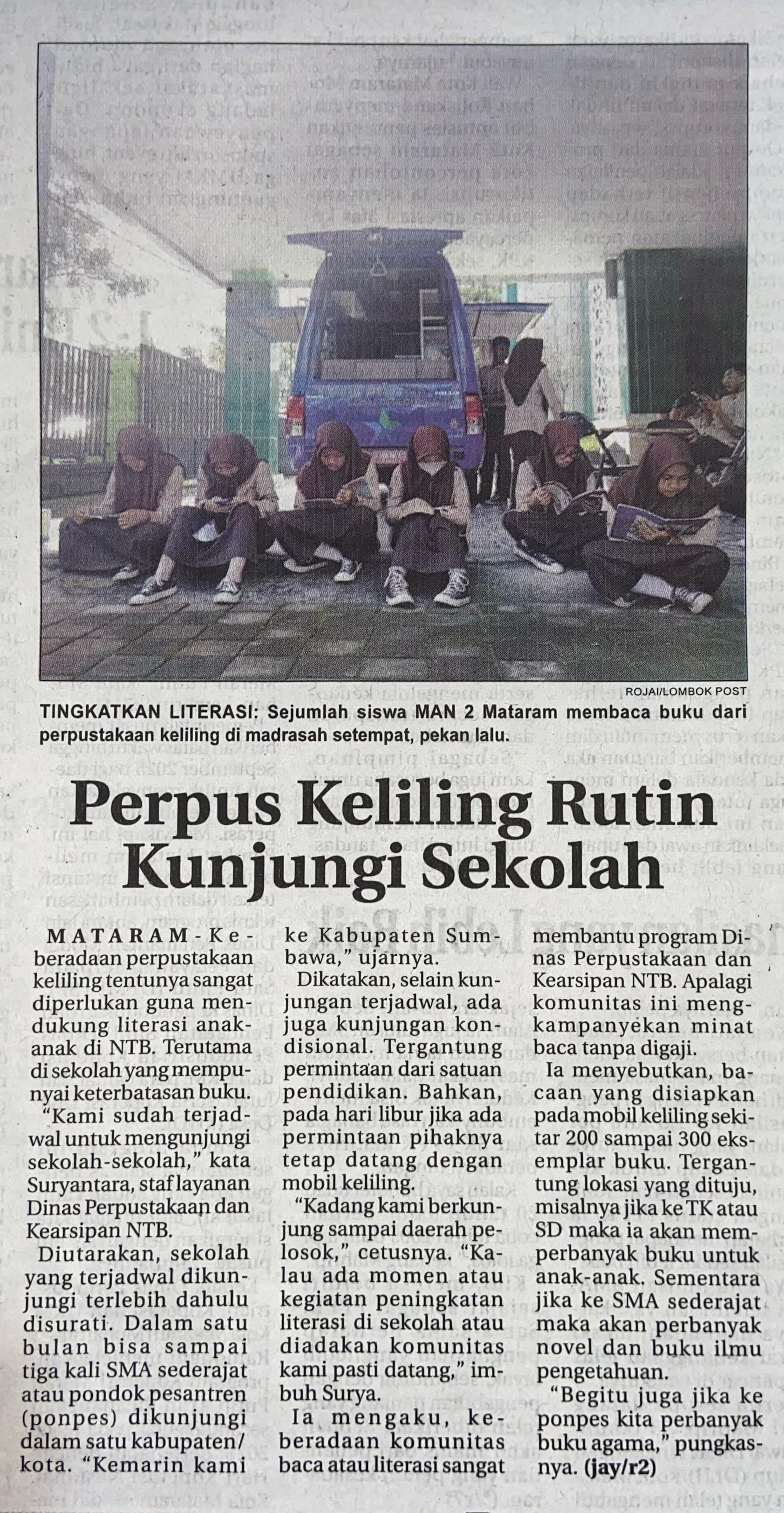 Perpus Keliling Rutin Kunjungi Sekolah