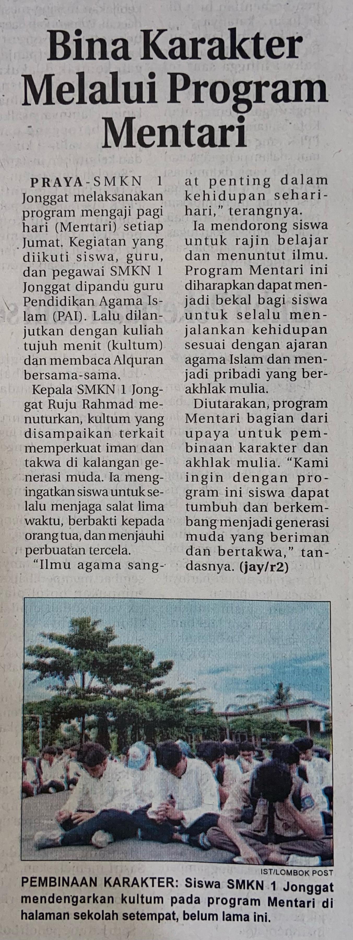 Bina Karakter Melalui Program Mentari