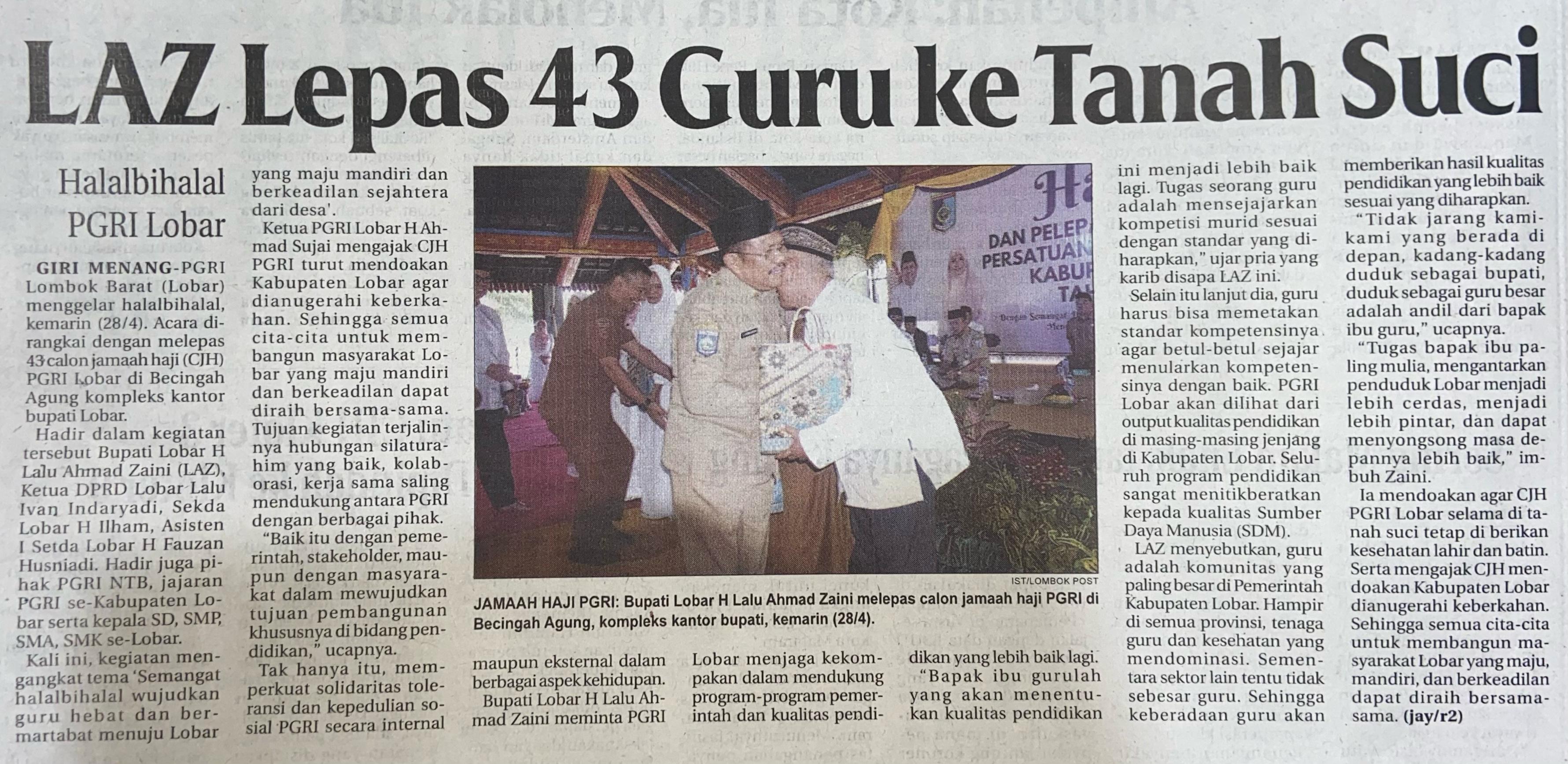 LAZ Lepas 43 Guru ke Tanah Suci