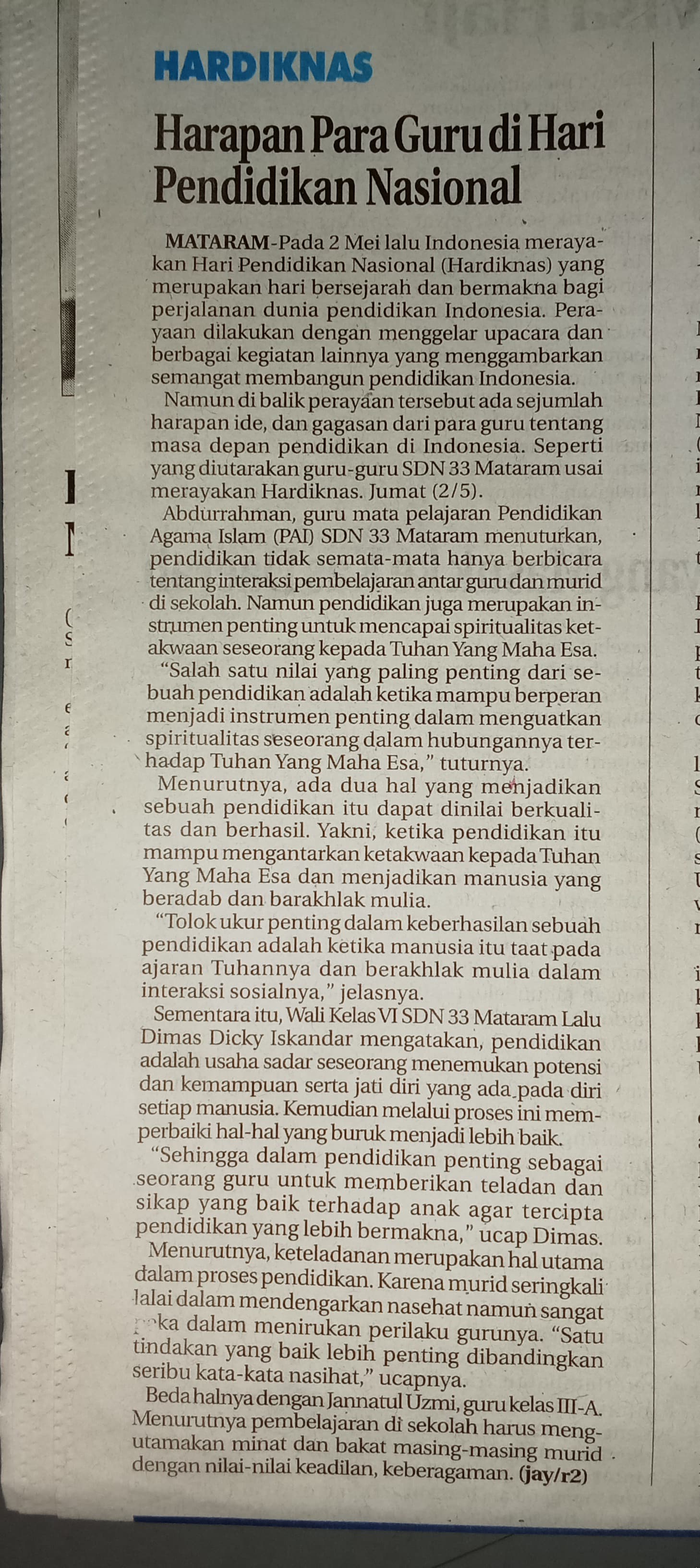 Harapan Para Guru di Hari Pendidikan Nasional